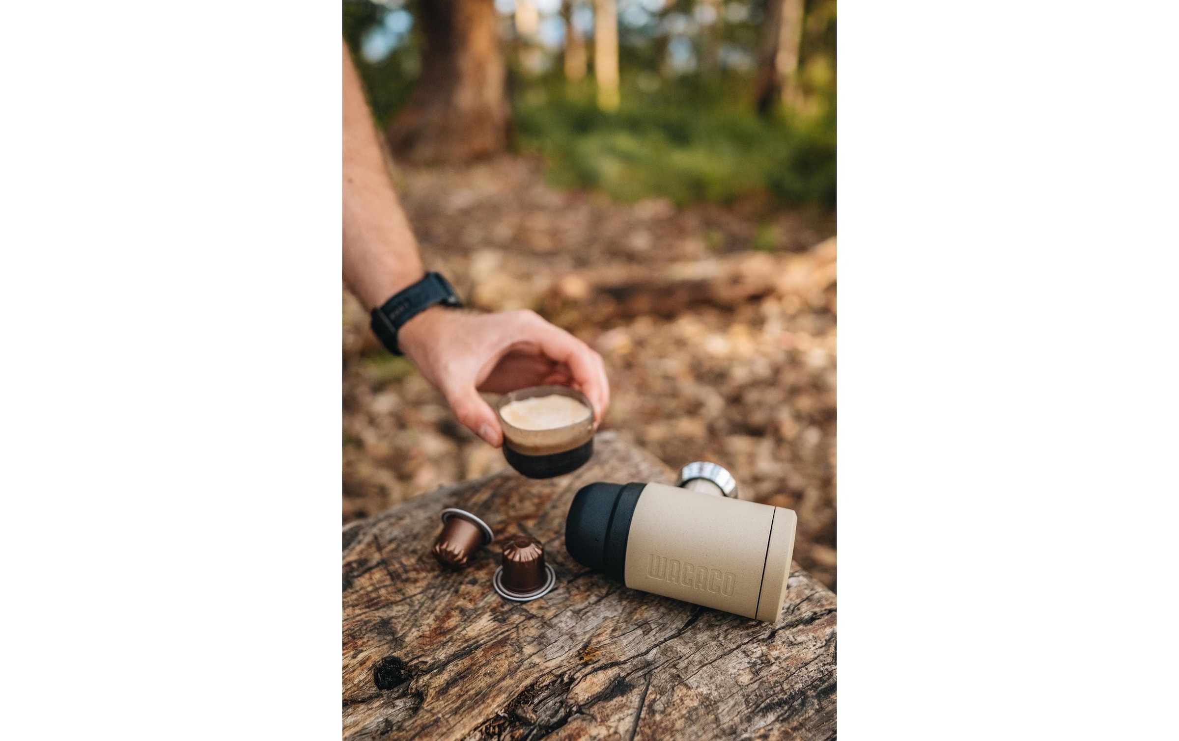 Wacaco Reisekaffeemaschine »Minipresso NS2 Nespresso Kapseln« Material: Edelstahl, Silikon