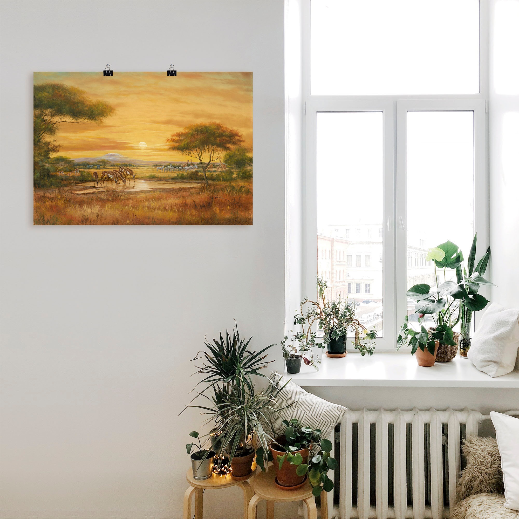 Artland Fresque murale »Afrikanische Steppe« 1 cuis tlg. als Leinwandbild, Poster in verschied. Grössen