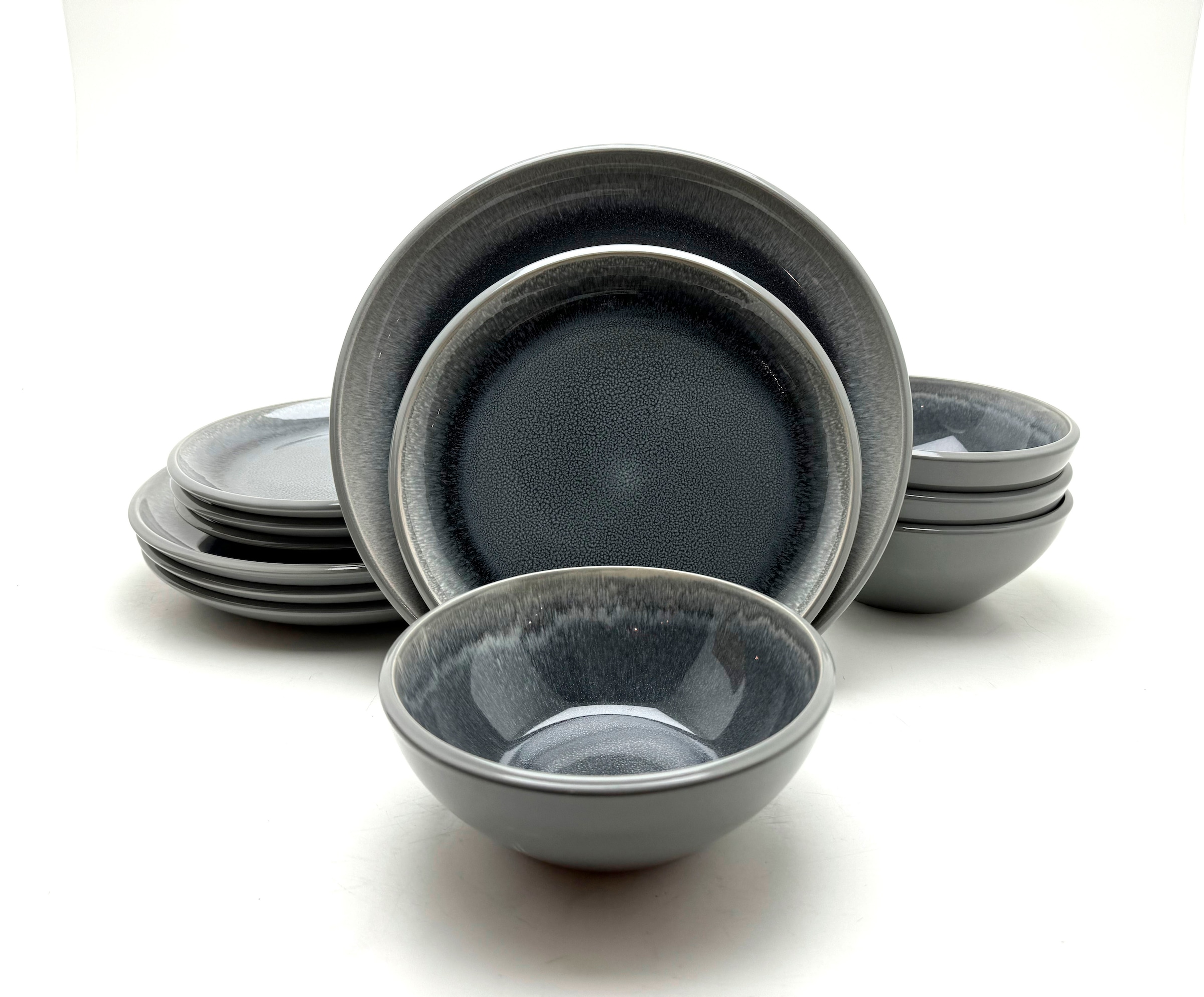 my home Service de table »Gerdrup« Reaktivglasur, jedes Stück ein Unikat