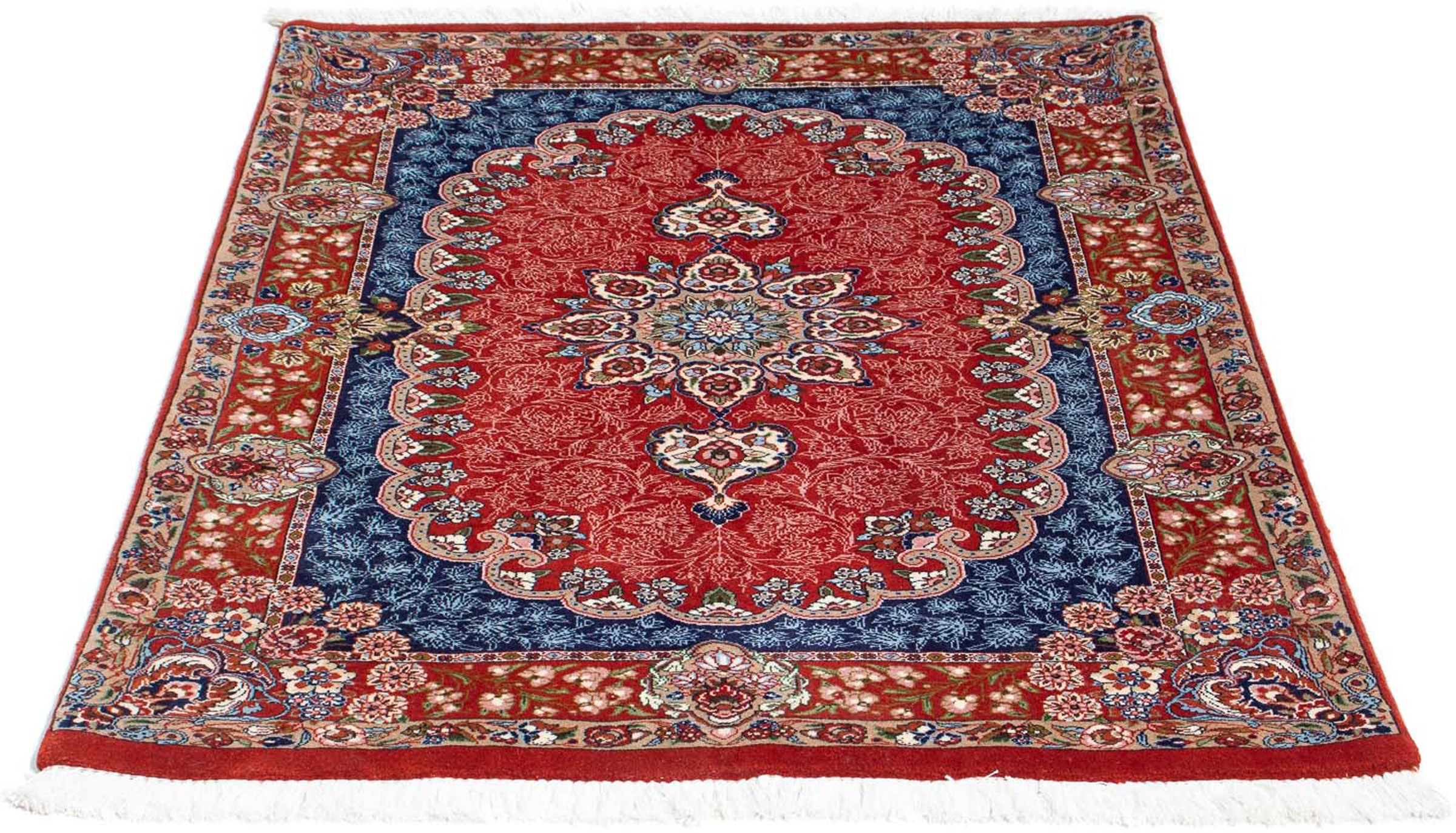 Image of morgenland Orientteppich »Perser - Ghom - 111 x 93 cm - rost«, rechteckig, 10 mm Höhe, Wohnzimmer, Handgeknüpft, Einzelstück mit Zertifikat bei Ackermann Versand Schweiz