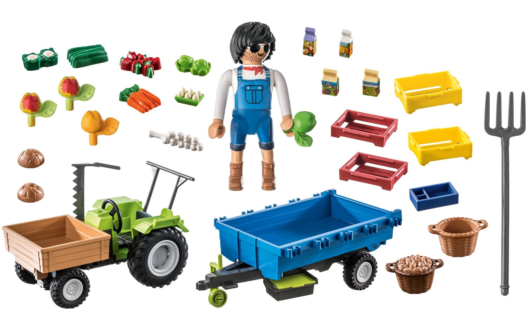 Playmobil® Spielbausteine »Country Traktor mit Hänger 71249«, (42 St.)