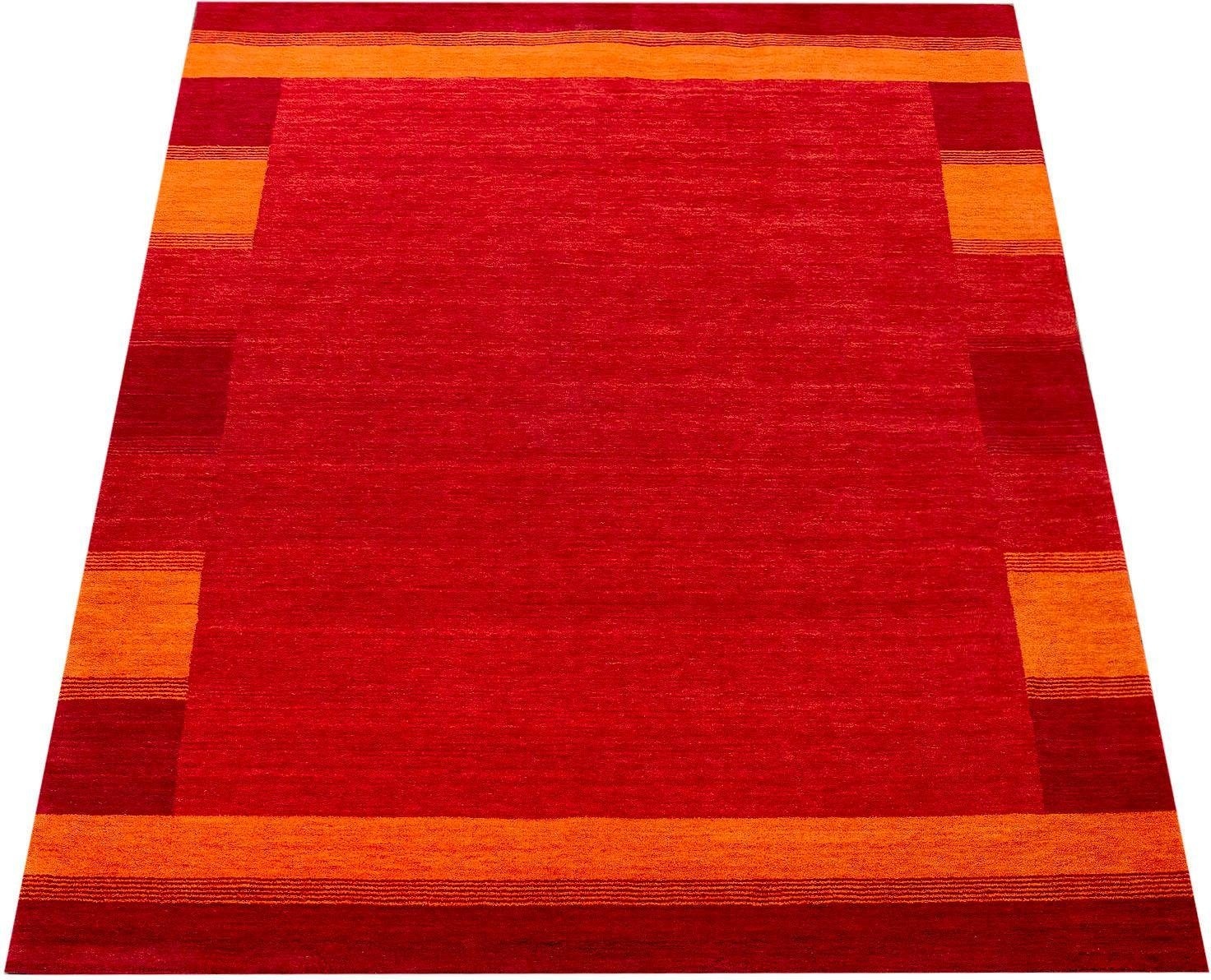 Image of Paco Home Wollteppich "Gabbeh 310" rechteckig 14 mm Höhe Kurzflor, handgewebt, reine Wolle, Gabbeh-Stil, mit Bordüre