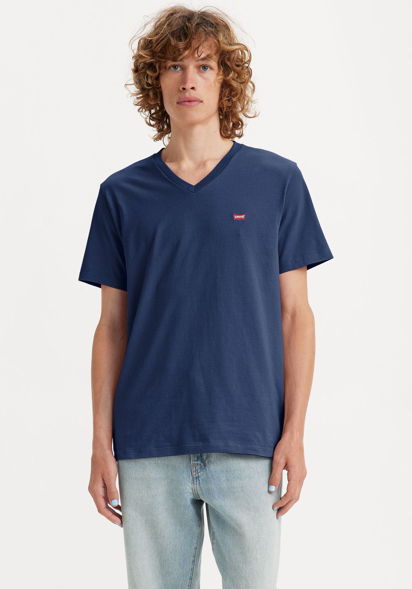Levi's® T-shirt en V »LE ORIGINAL HM VNECK« mit Logostickerei