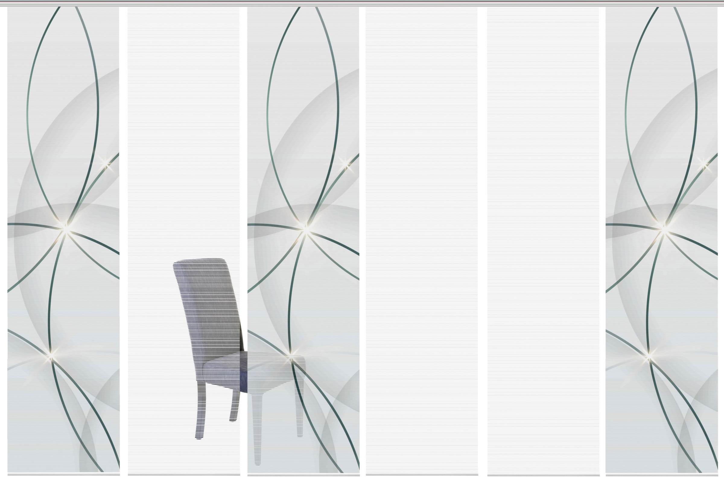 Vision S Rideau coulissant »BLINKI« Support de panneau 1 cuis tlg. DIGITALDRUCK