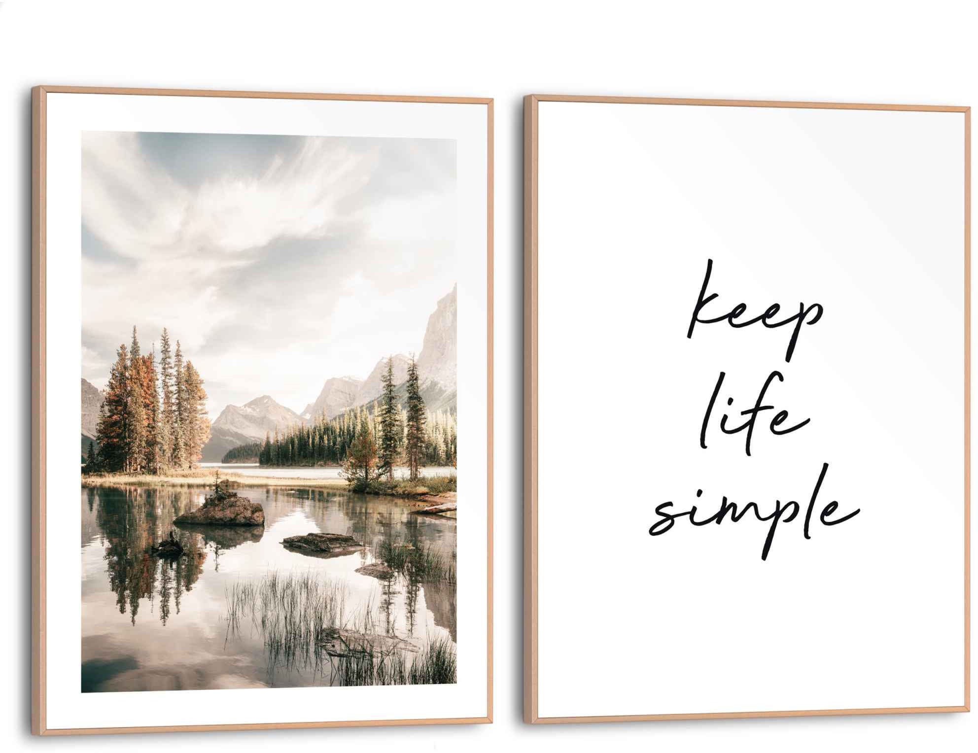 Image of Reinders! Wandbild »Lebensart Weisheit - Freiheit - Zitat - Natur - Bergen«, (2 St.) bei Ackermann Versand Schweiz