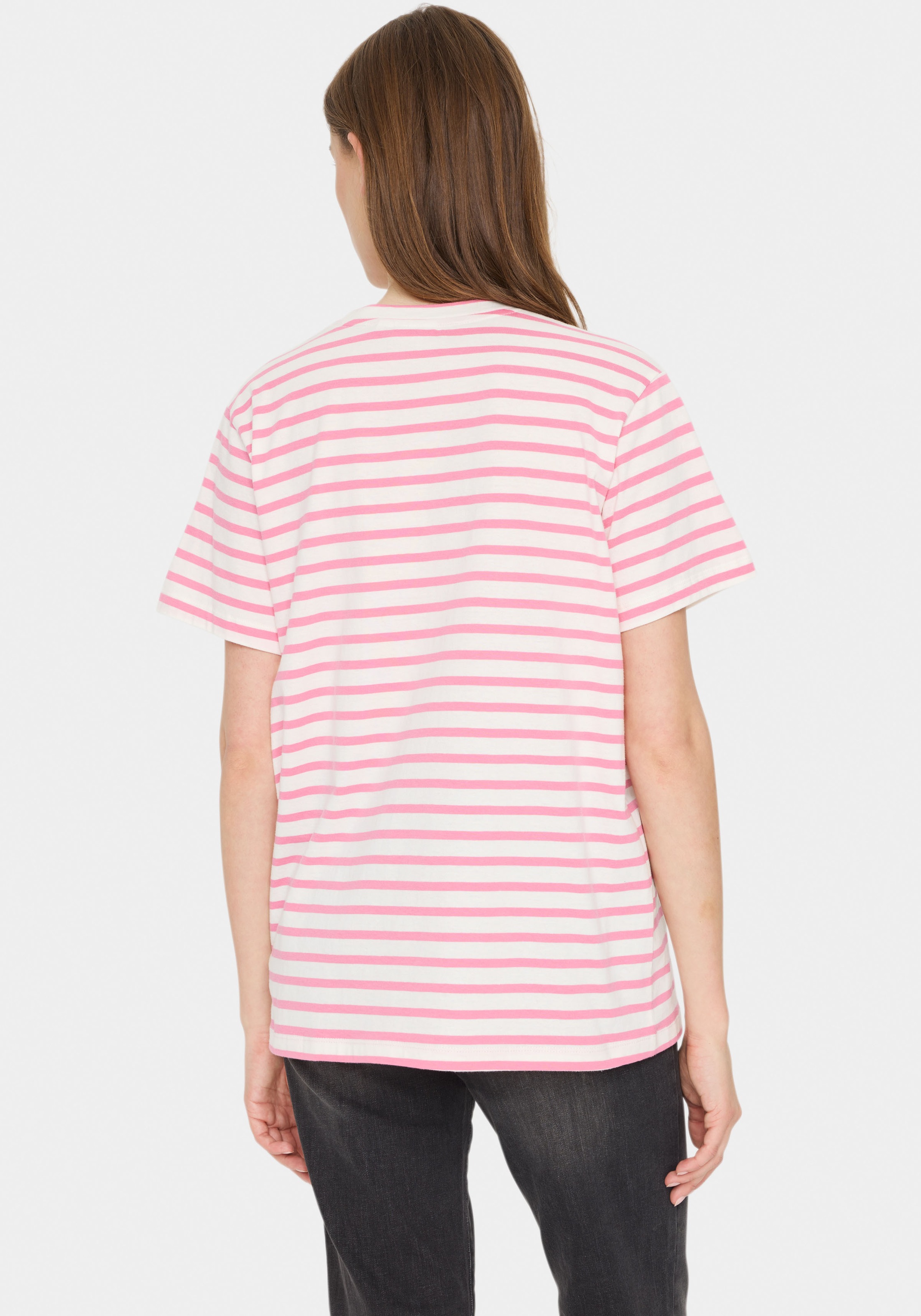 Saint Tropez T-Shirt »GanikaSZ T-Shirt« mit kleiner Stickerei