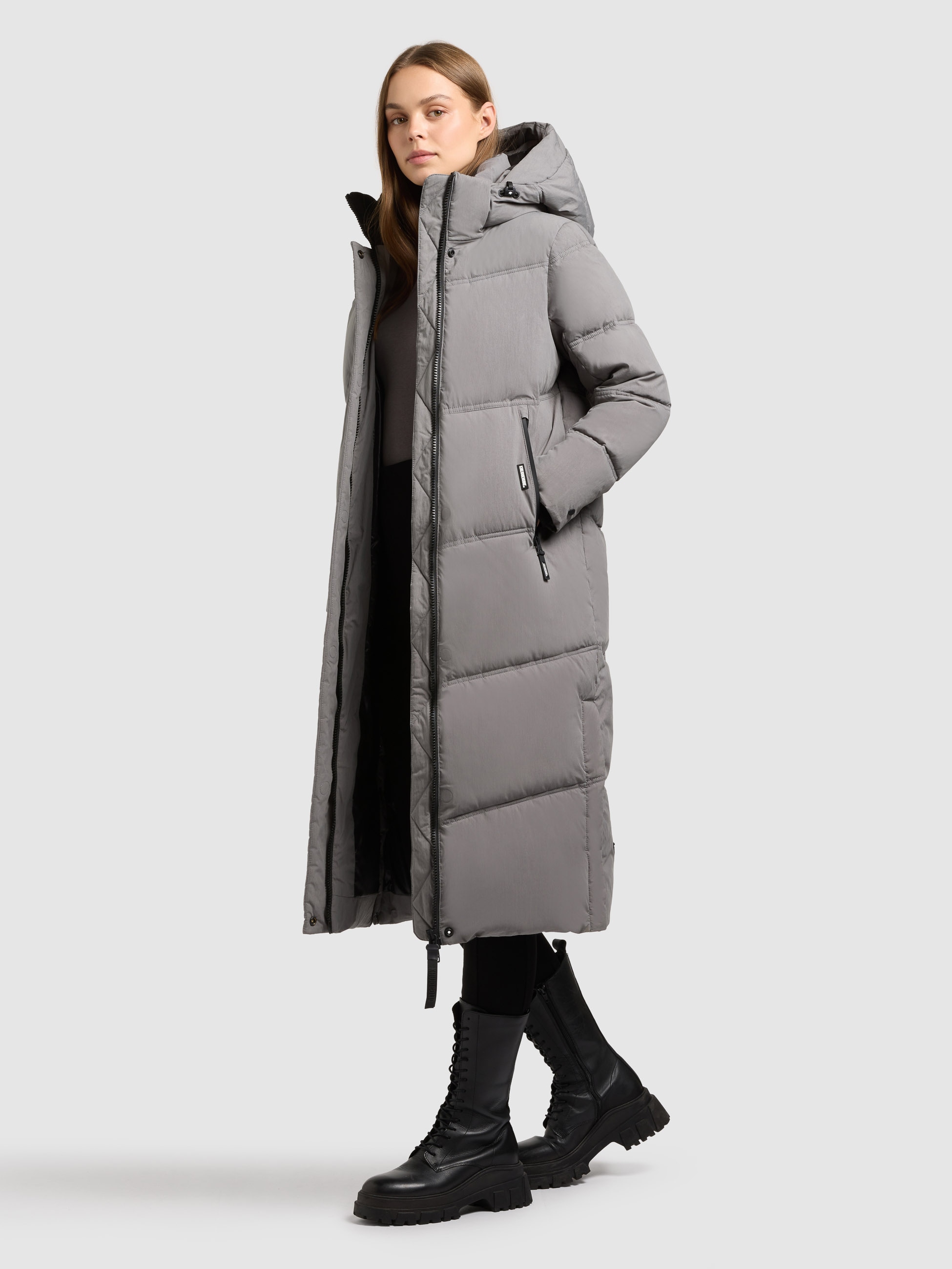 khujo Manteau matelassé »RITZ« praktische Seitenschlitze mit Reissverschluss, abnehmbare Kapuze