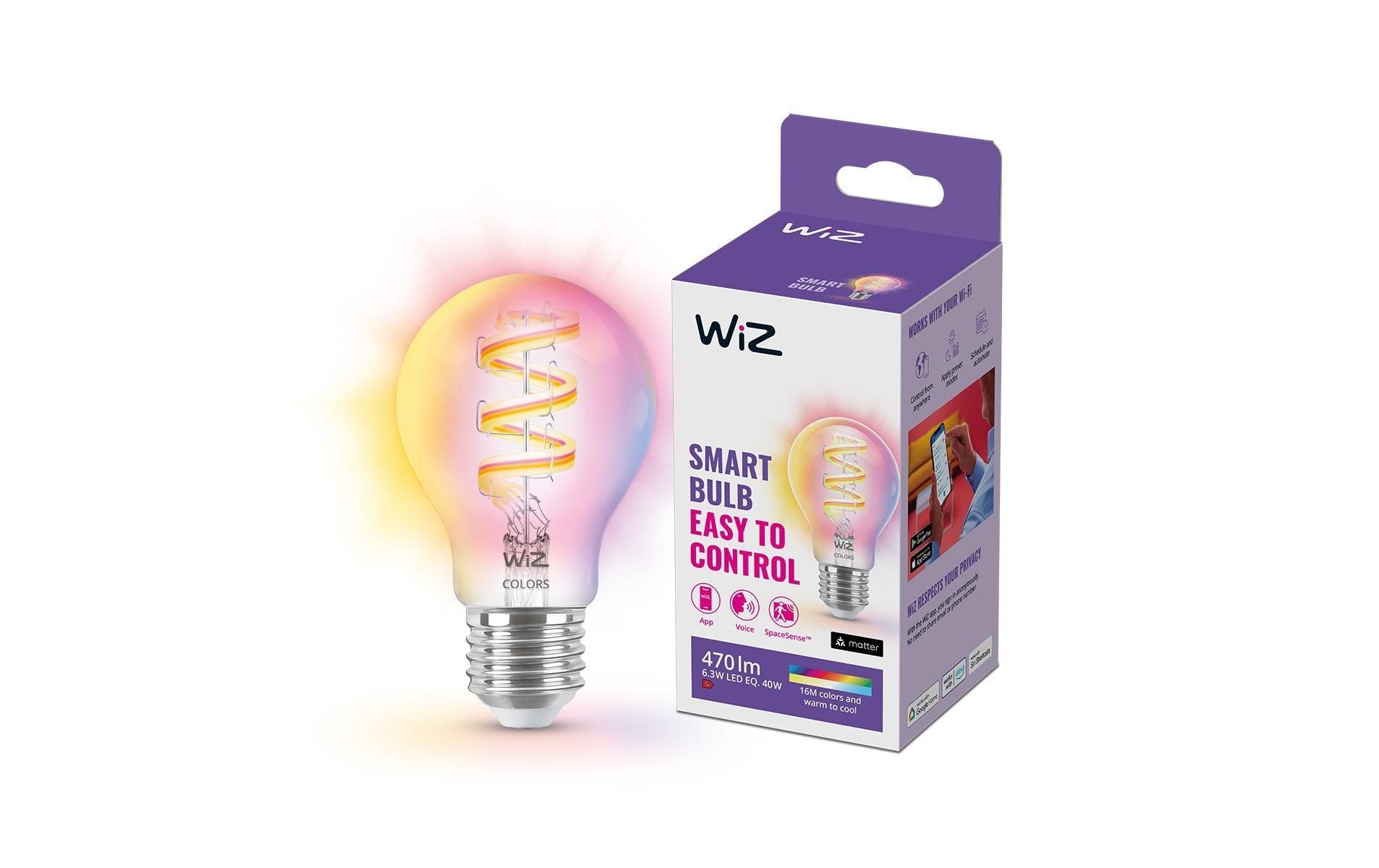 WiZ Smarte LED-Leuchte »6.3W 40W E27 A60« E27 Farbwechsler
