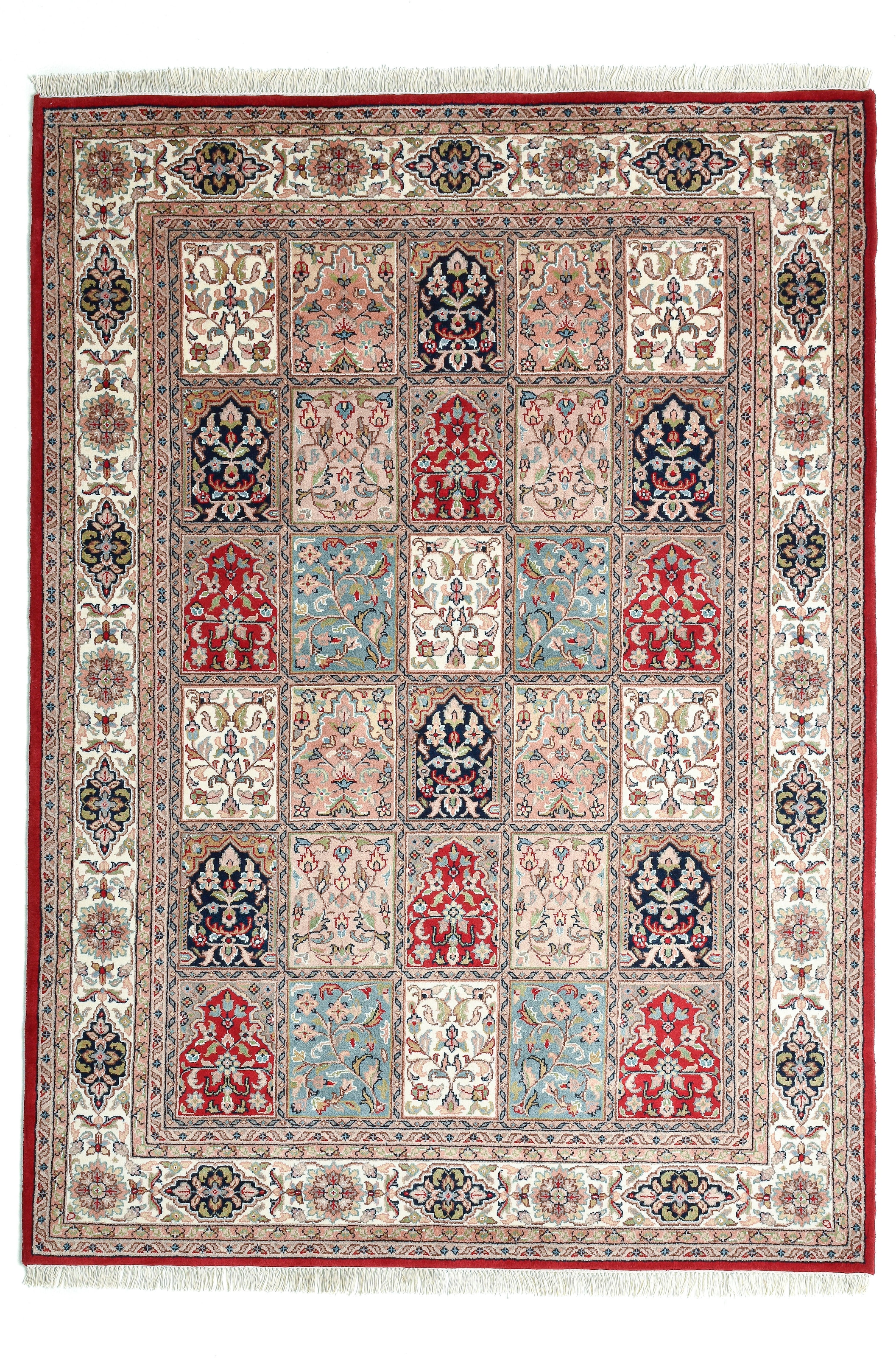 my home Orientteppich »BB Oriantal 1«, rechteckig, 12 mm Höhe, reine Wolle, handgeknüpft, orientalisches Design, mit Fransen