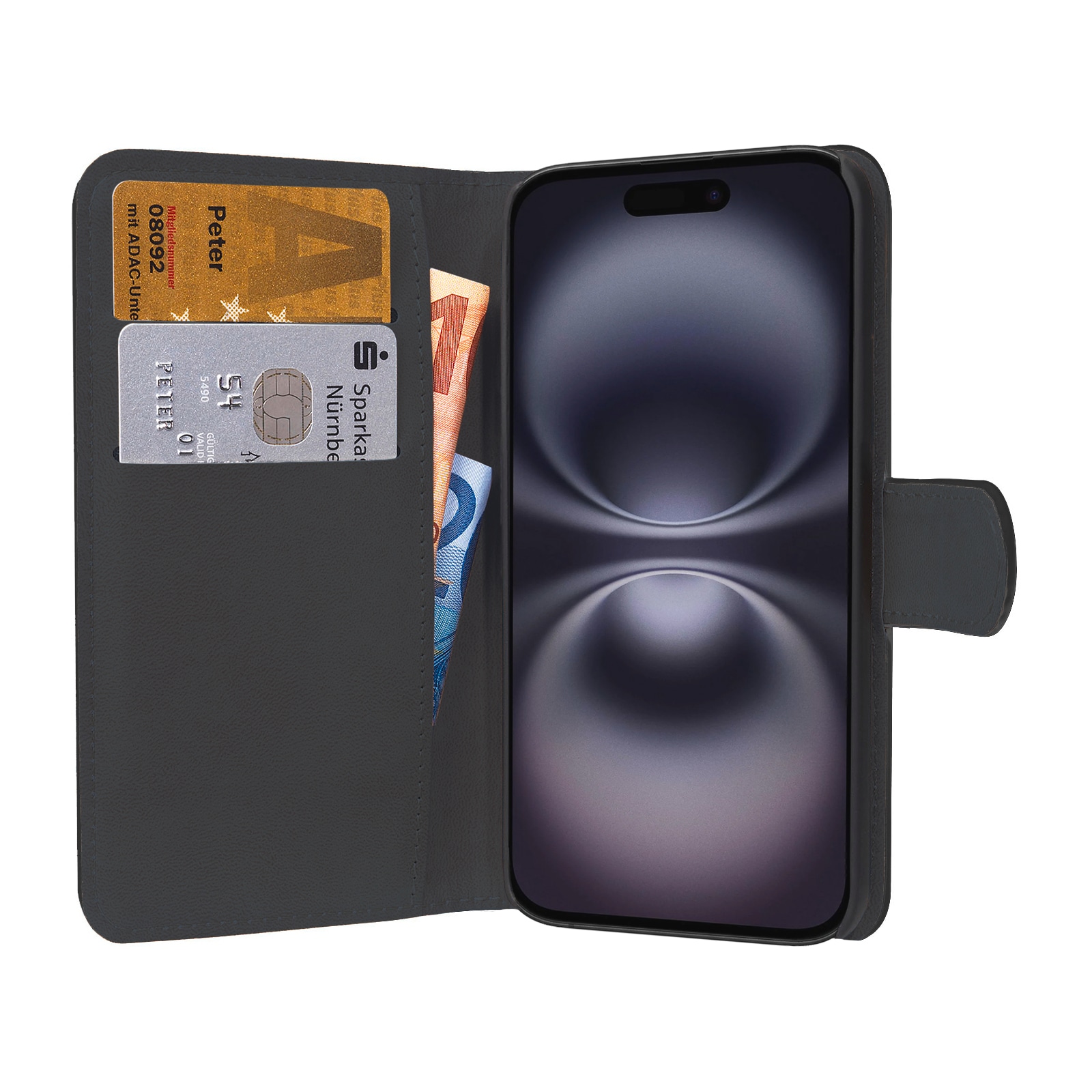 PEDEA Handyhülle »Book Cover Classic für Apple iPhone 16 Plus«, Backcover, Schutzhülle, Handyschutzhülle, Case, Schutzcase, stossfest