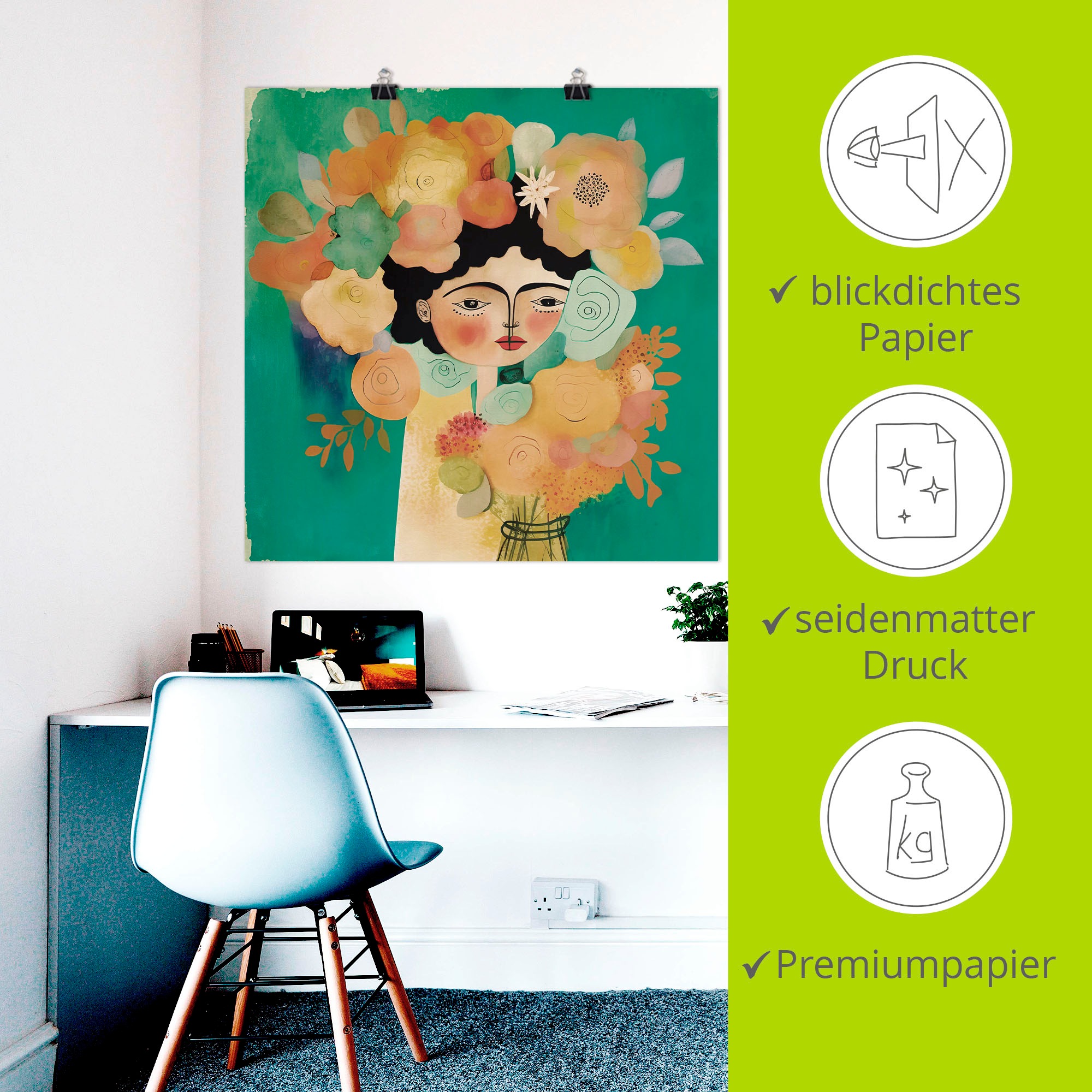 Artland Wandbild »Das Flüstern der Blüte« Bilder von Frauen 1 Stk. tlg. als Alubild, Leinwandbild, Poster, Wandaufkleber in verschied. Grössen