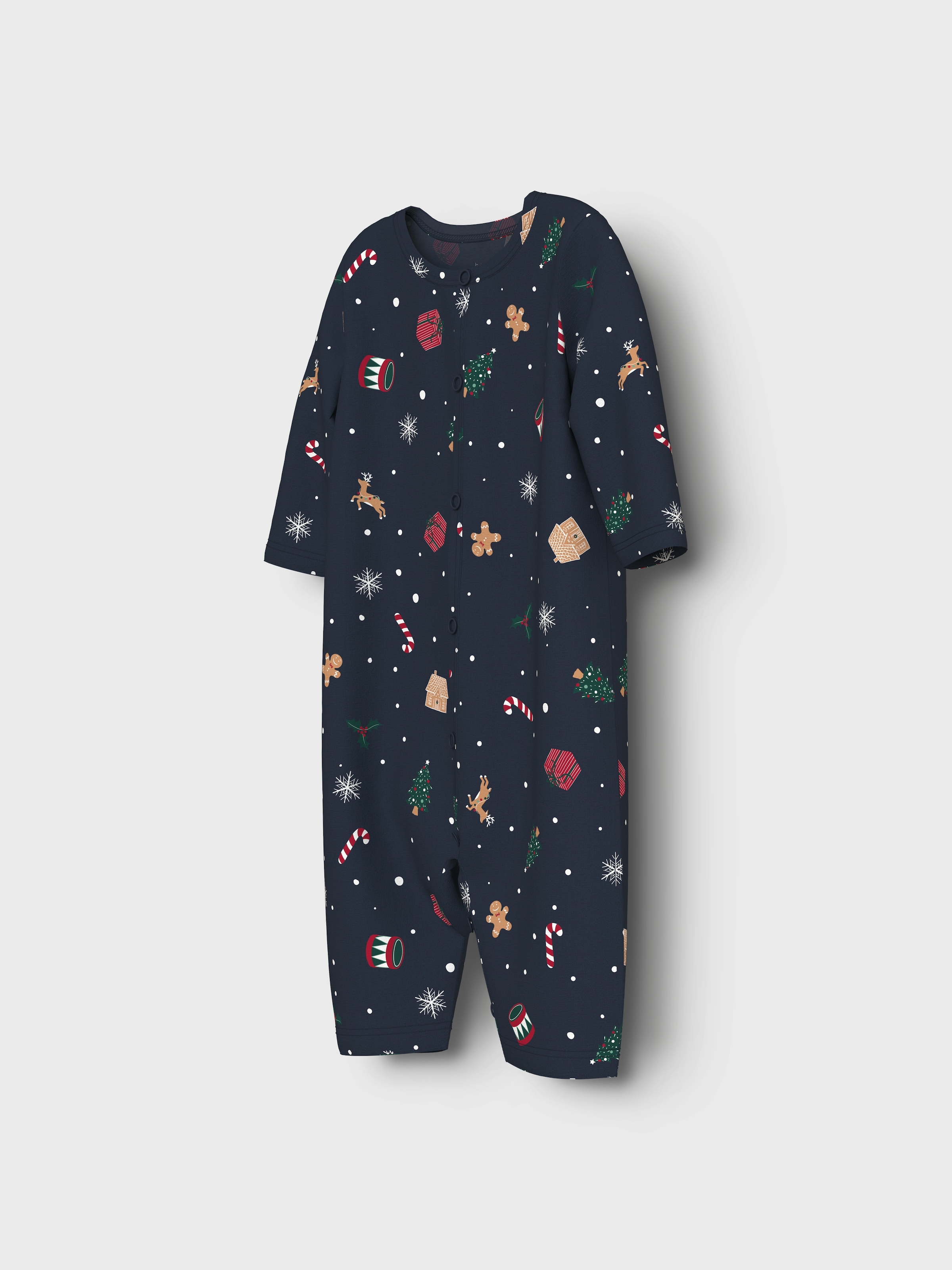 Name It Grenouillère »NBNVISMAS LS NIGHTSUIT« mit Weihnachtsmotiv