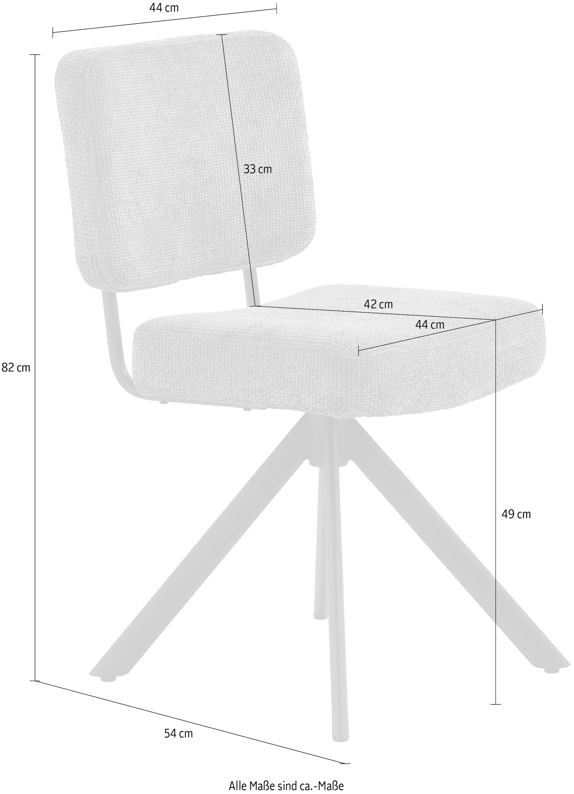 Jockenhöfer Gruppe Chaise pivotante »Gloria (Set, 4 St.)« (Ensemble) 4 cuisinclut fonction pivotante (360°), ressorts ensachés, supporte jusqu’à 150kg