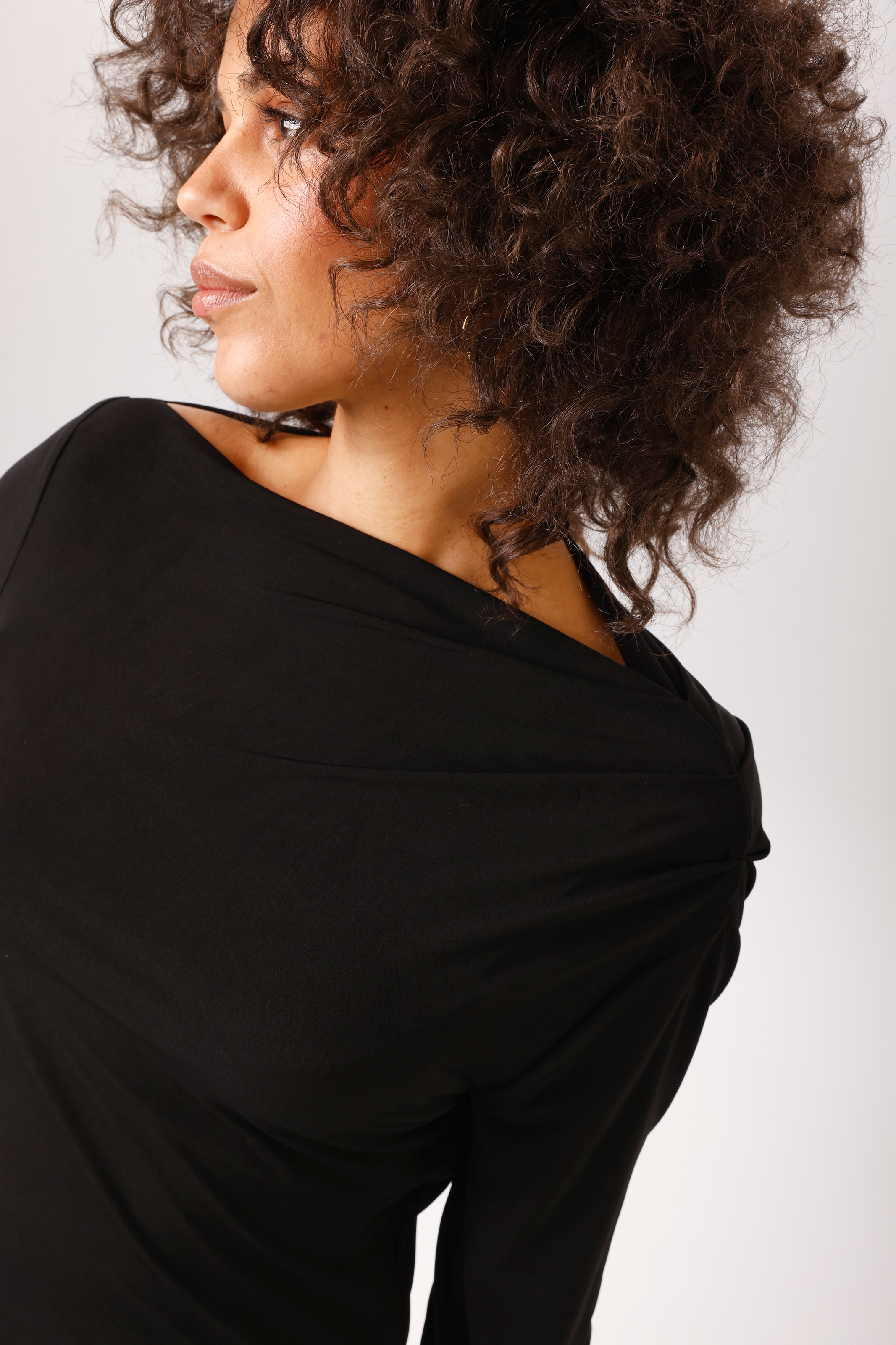 Aniston CASUAL Maxi robe avec encolure cascade asymétrique - NOUVELLE COLLECTION
