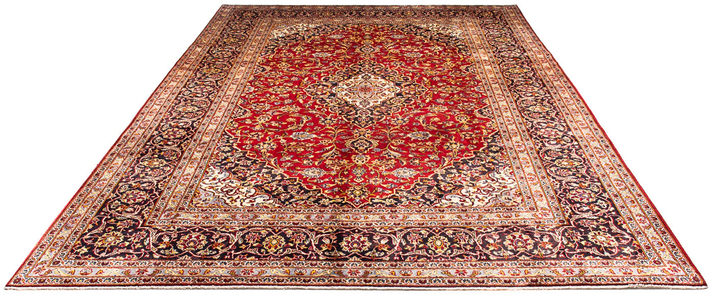 Image of morgenland Orientteppich »Perser - Keshan - 353 x 251 cm - rot«, rechteckig, 10 mm Höhe, Wohnzimmer, Handgeknüpft, Einzelstück mit Zertifikat bei Ackermann Versand Schweiz