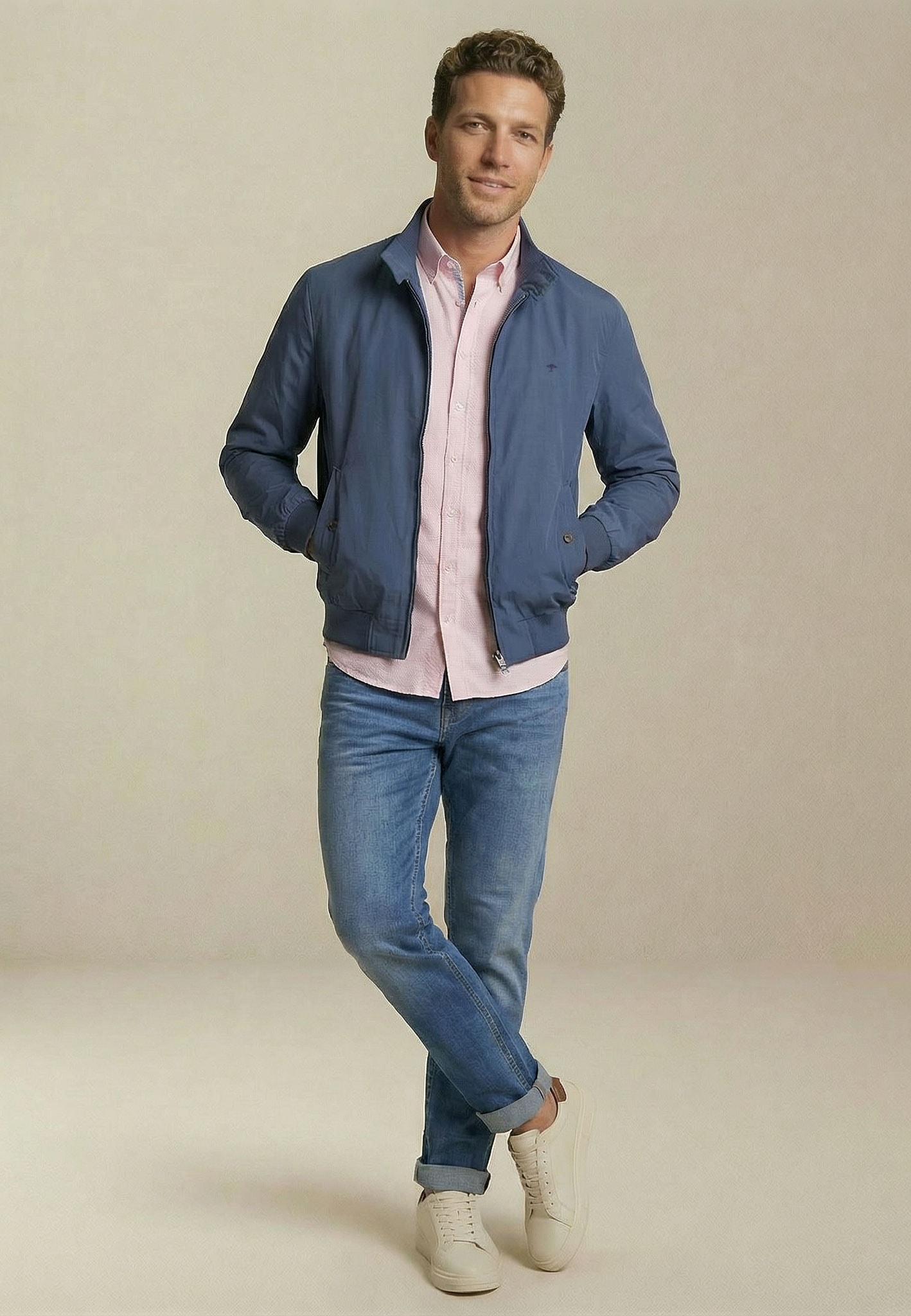 FYNCH-HATTON Blouson sans capuche avec fermeture éclair et poches fendues