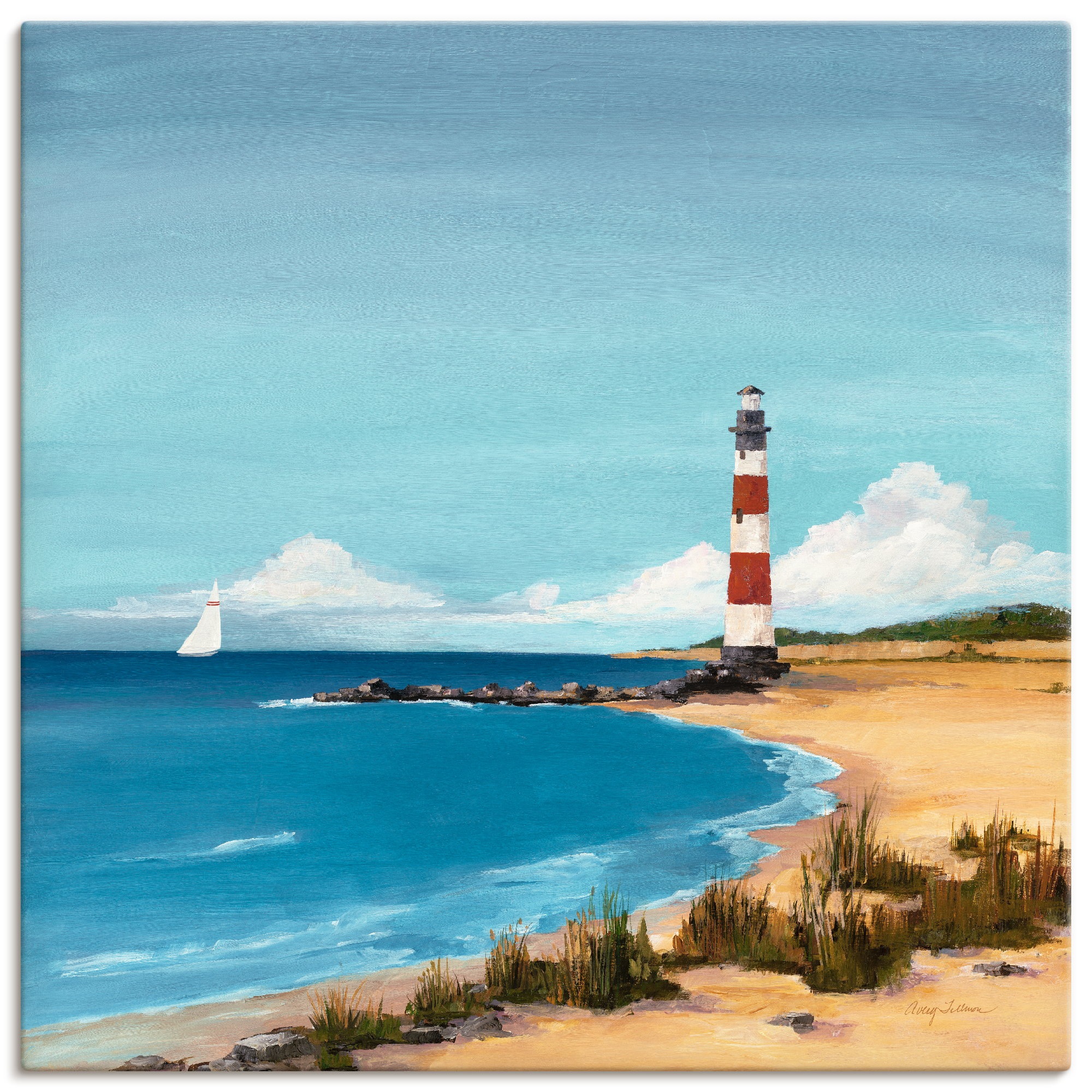 Image of Artland Wandbild »Sandpunkt«, Strand, (1 St.), in vielen Grössen & Produktarten -Leinwandbild, Poster, Wandaufkleber / Wandtattoo auch für Badezimmer geeignet bei Ackermann Versand Schweiz