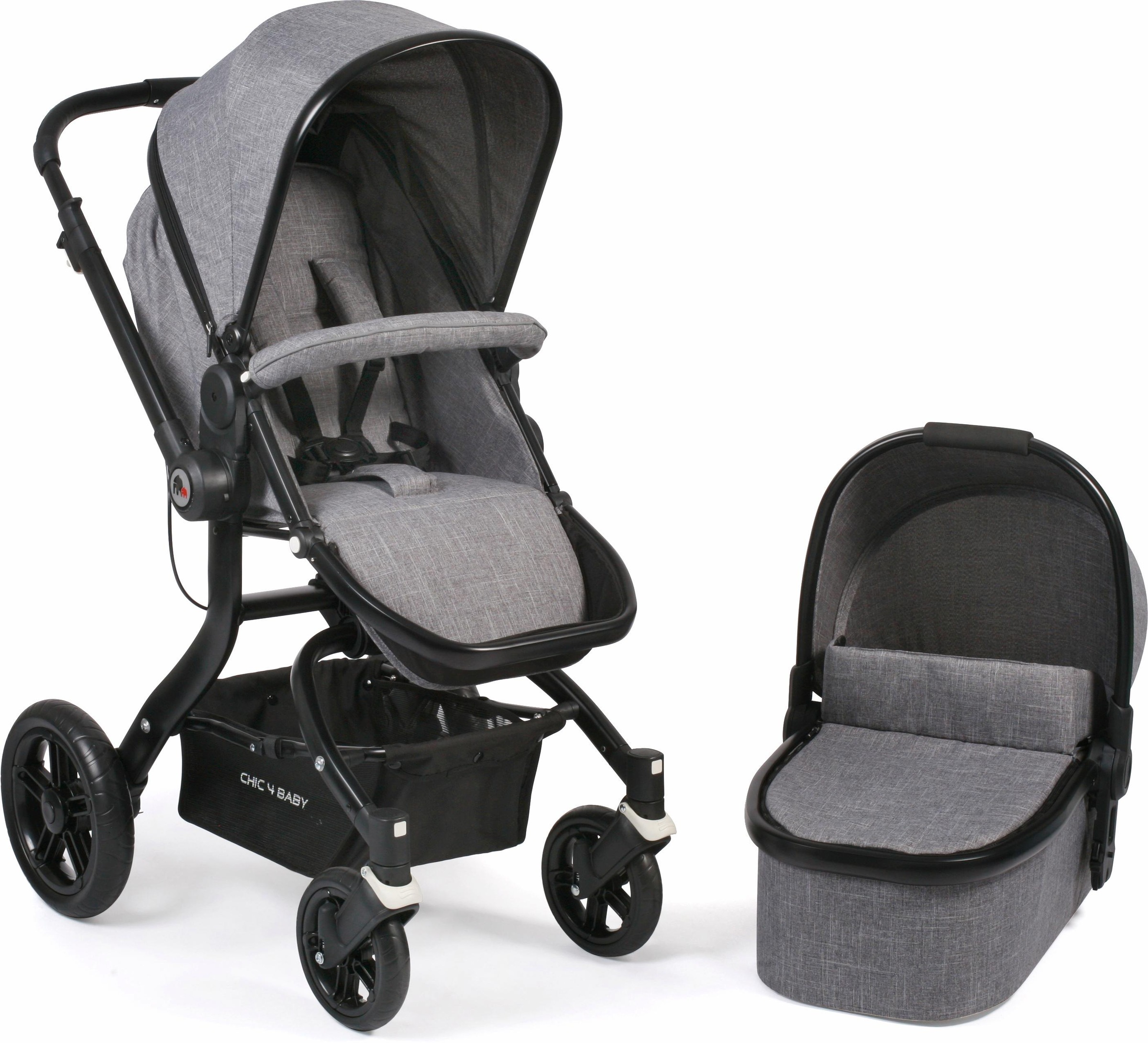 Image of CHIC4BABY Kombi-Kinderwagen »Tano, grau«, 15 kg, ; Kinderwagen bei Ackermann Versand Schweiz