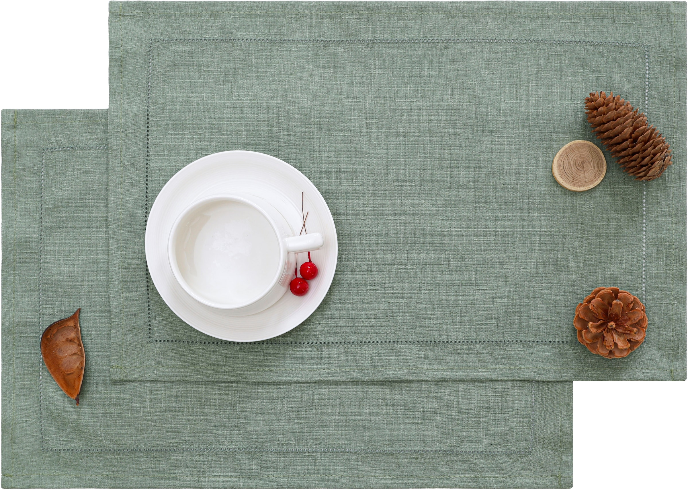 my home Set de table »Sebastien« Leinenoptik, 30x45, Tischdekoration, Einfarbig