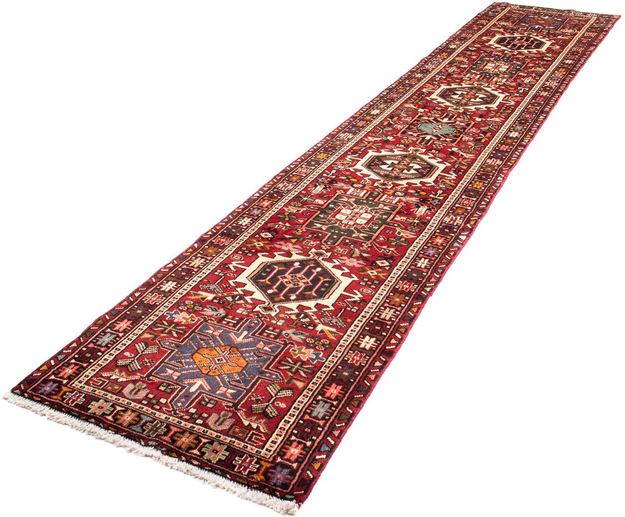 Image of morgenland Orientteppich »Perser - Nomadic - 390 x 77 cm - rot«, rechteckig, 10 mm Höhe, Wohnzimmer, Handgeknüpft, Einzelstück mit Zertifikat bei Ackermann Versand Schweiz
