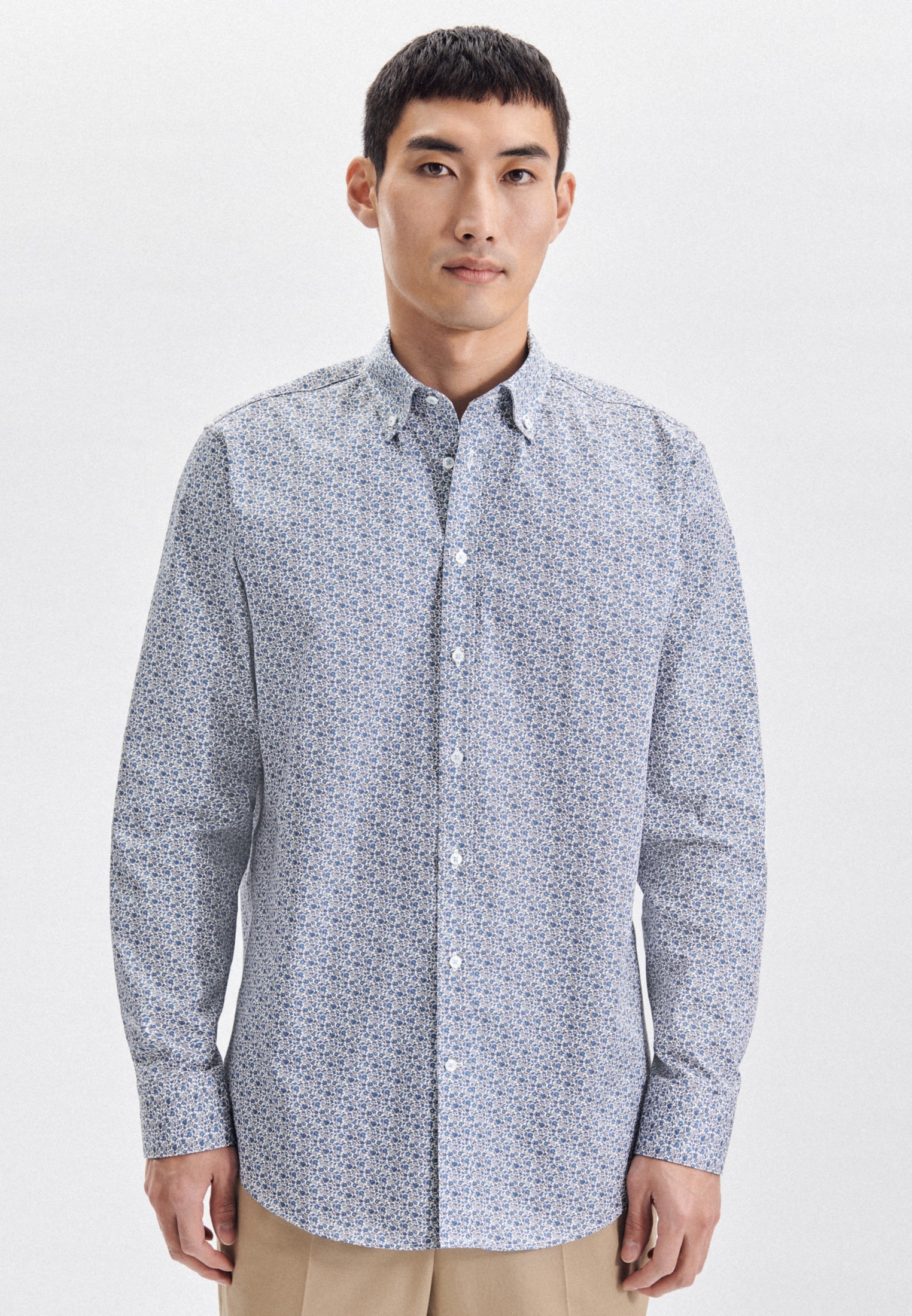 seidensticker Businesshemd »Regular«, Regular Langarm Button-Down-Kragen Druck kaufen