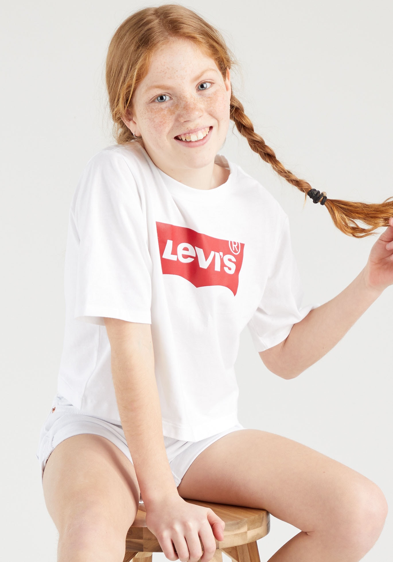 Image of Levis Kids T-Shirt "BATWING CROPPED TEE" for GIRLS