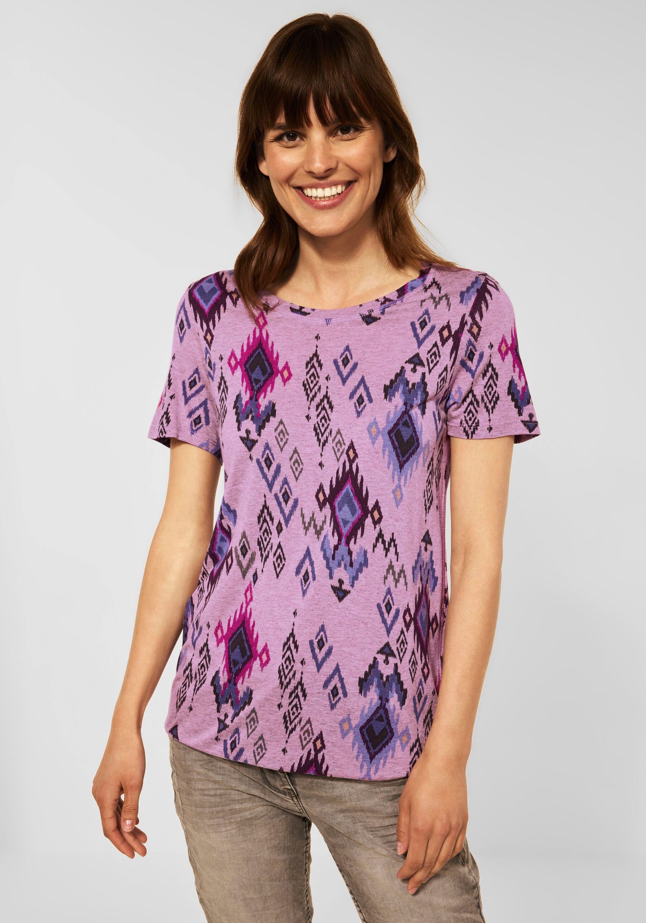 Image of Cecil Kurzarmshirt, in Melange Optik bei Ackermann Versand Schweiz