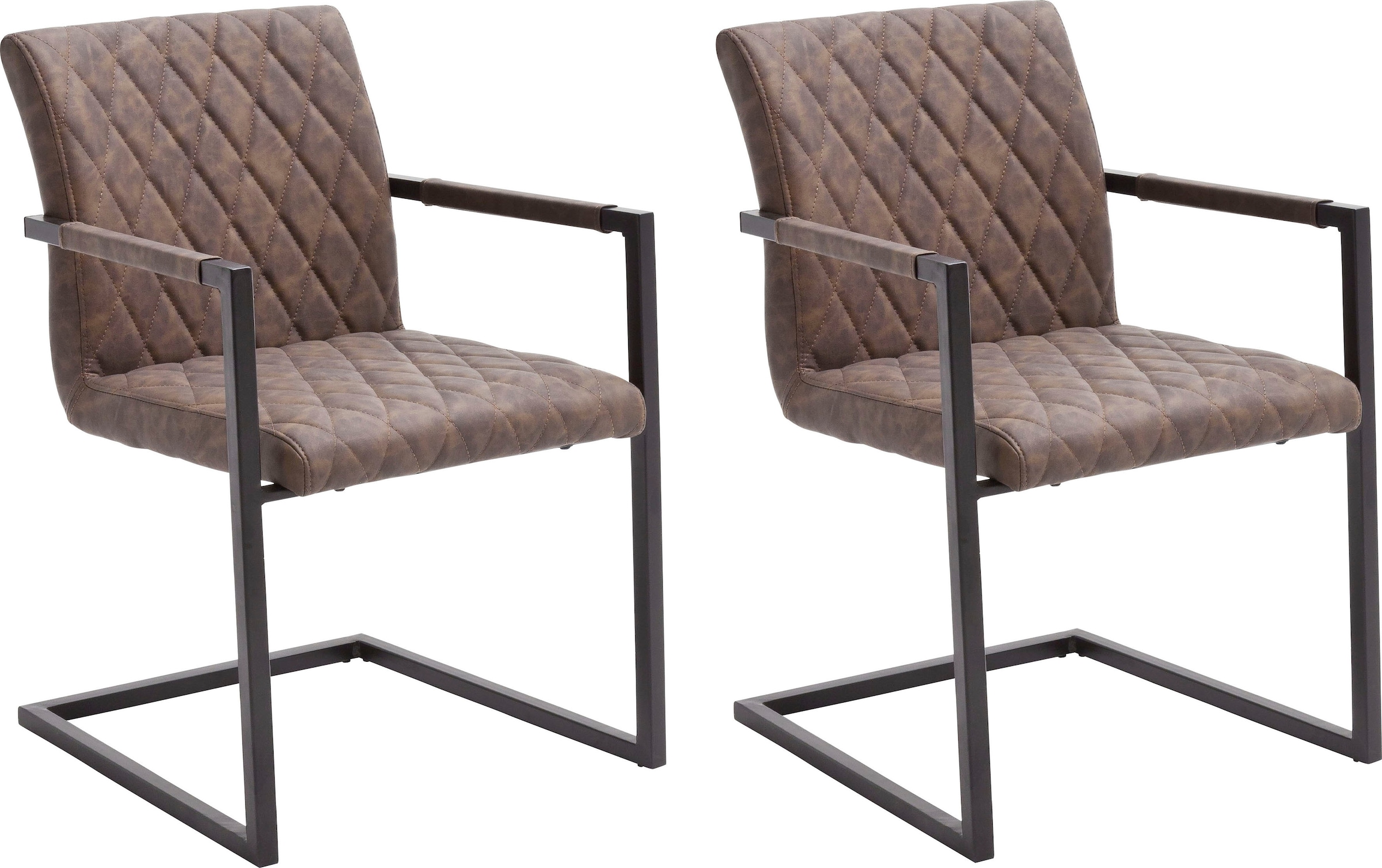 2 MCA kg mit 120 furniture ohne (Set), Armlehne, Kunstleder Freischwinger Stuhl Vintage St., kaufen belastbar »Kian«, oder bis