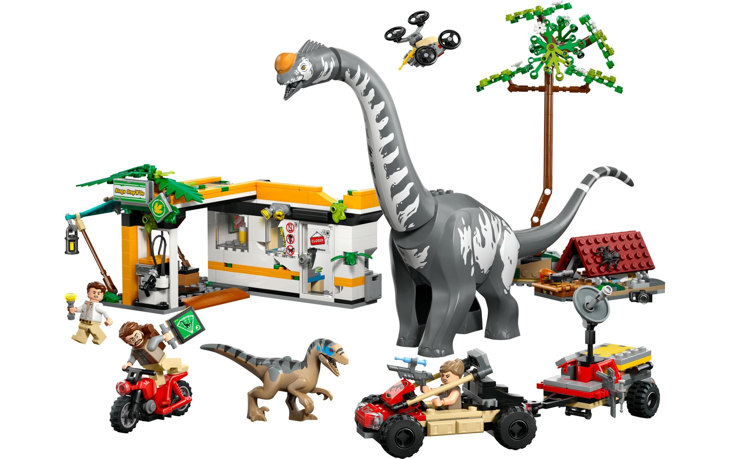 LEGO® Spielbausteine »Jurassic World Raptor Titanosaurus: Grosse Fährtensuche«, (582 St.)