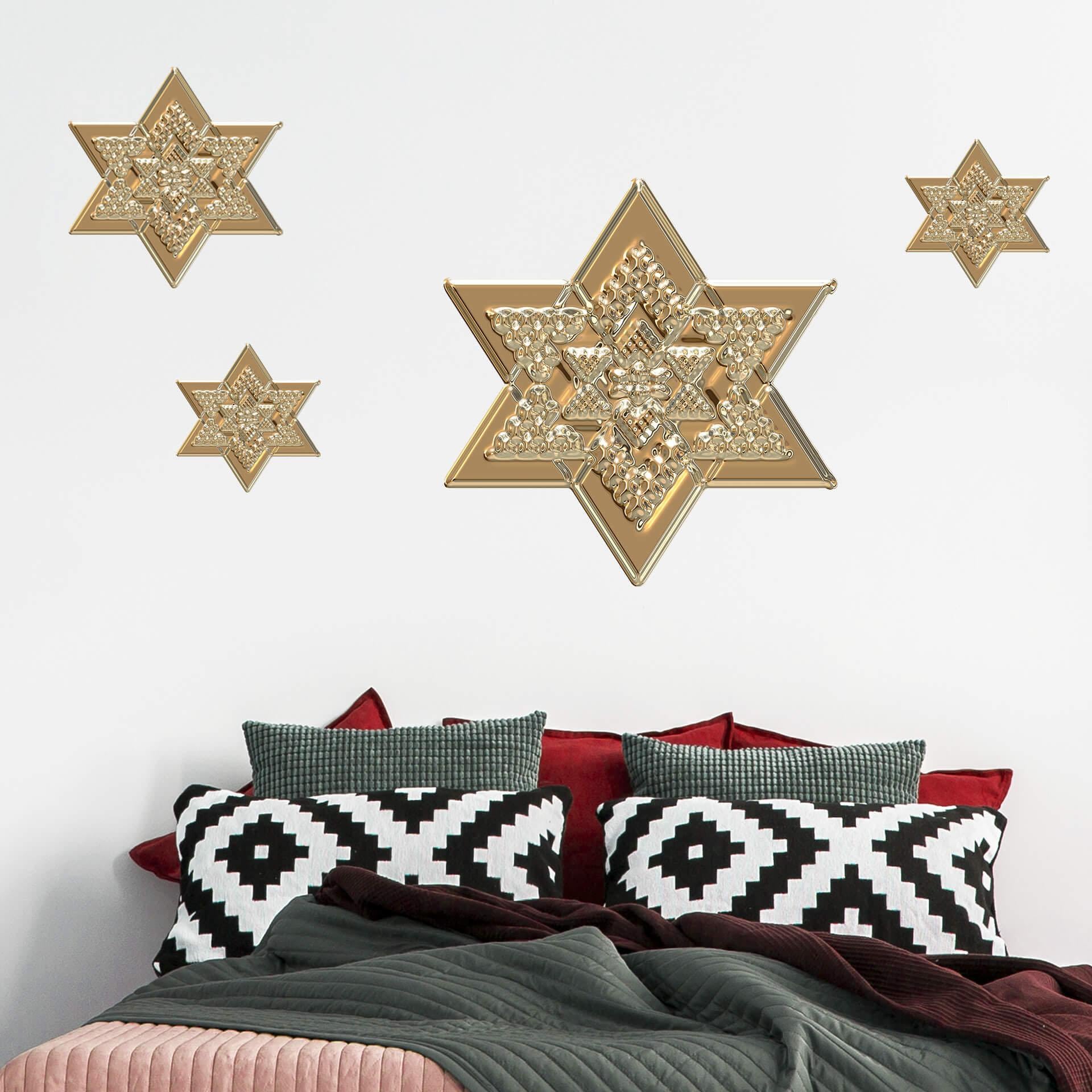 Wall-Art Wandtattoo »Metallic Star Goldfarbenoptik Stern«, selbstklebend, entfernbar