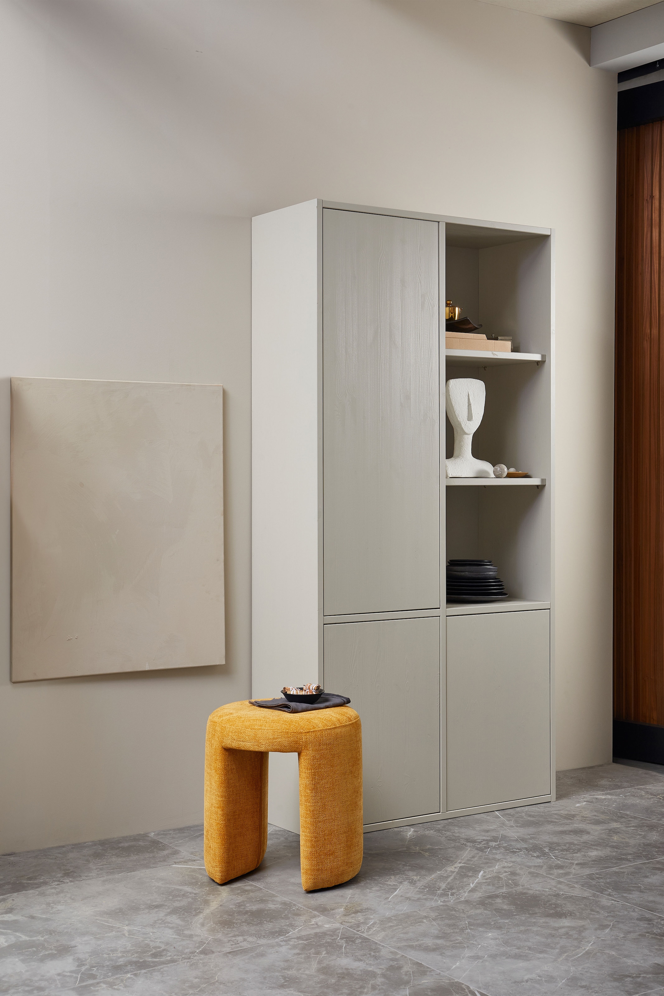 WOOOD Mehrzweckschrank »Merel FSC® Massivkiefer und Druckmechanismus B 100 x T 39,5 x H 200 cm« Tragkraft 10 kg pro Einlegeboden, einfach zu montierbar, Pfleigleicht