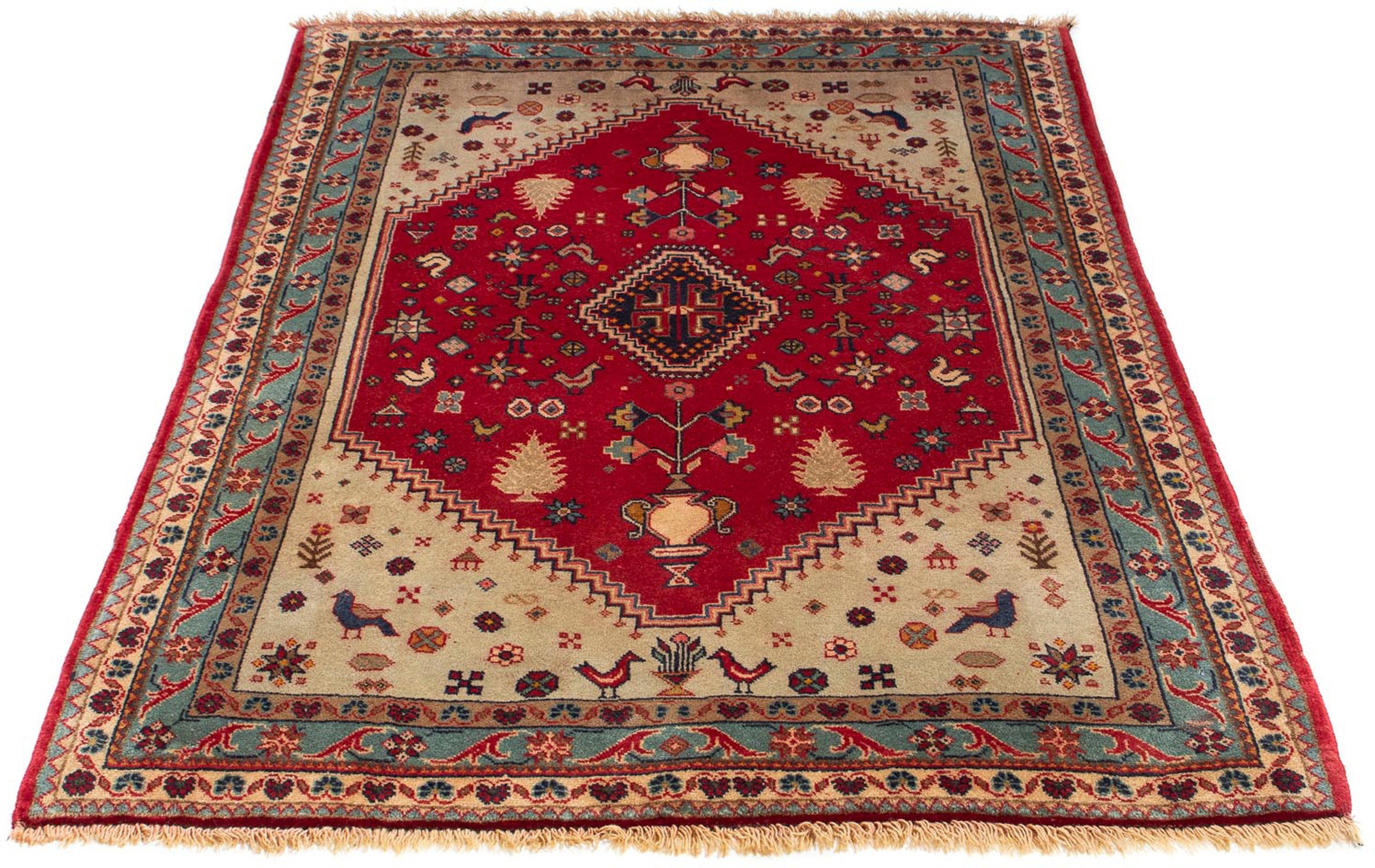 Image of morgenland Orientteppich »Perser - Nomadic - 158 x 105 cm - dunkelrot«, rechteckig, 10 mm Höhe, Wohnzimmer, Handgeknüpft, Einzelstück mit Zertifikat bei Ackermann Versand Schweiz