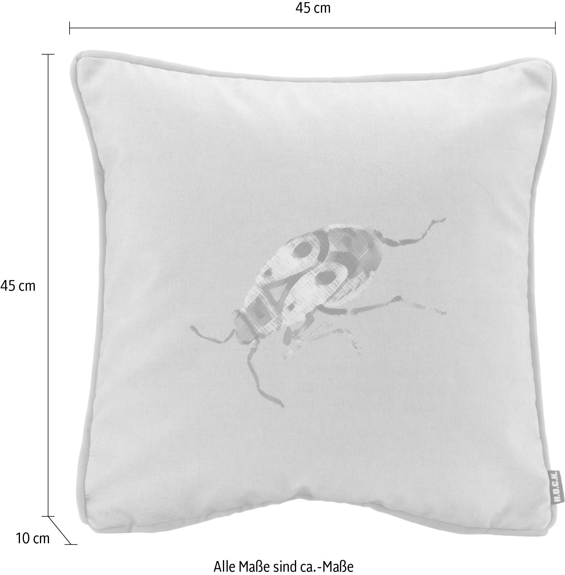 H.O.C.K. Dekokissen »Feuerwanze«, changierender Samt, Kissenhülle mit Füllung, 1 Stück