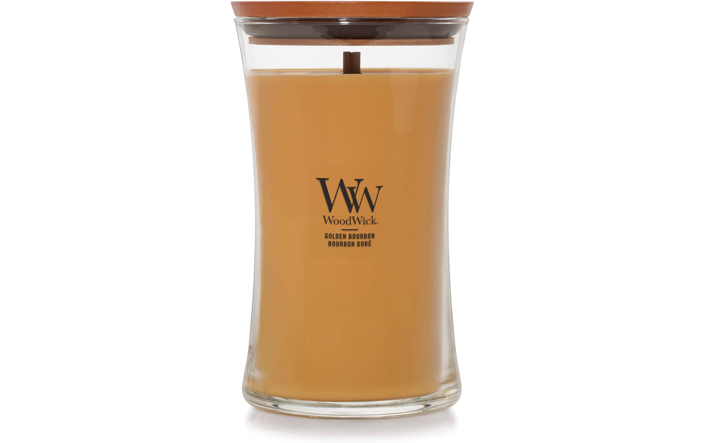 Woodwick Bougie parfumée »Golden Bourbon Large Jar«