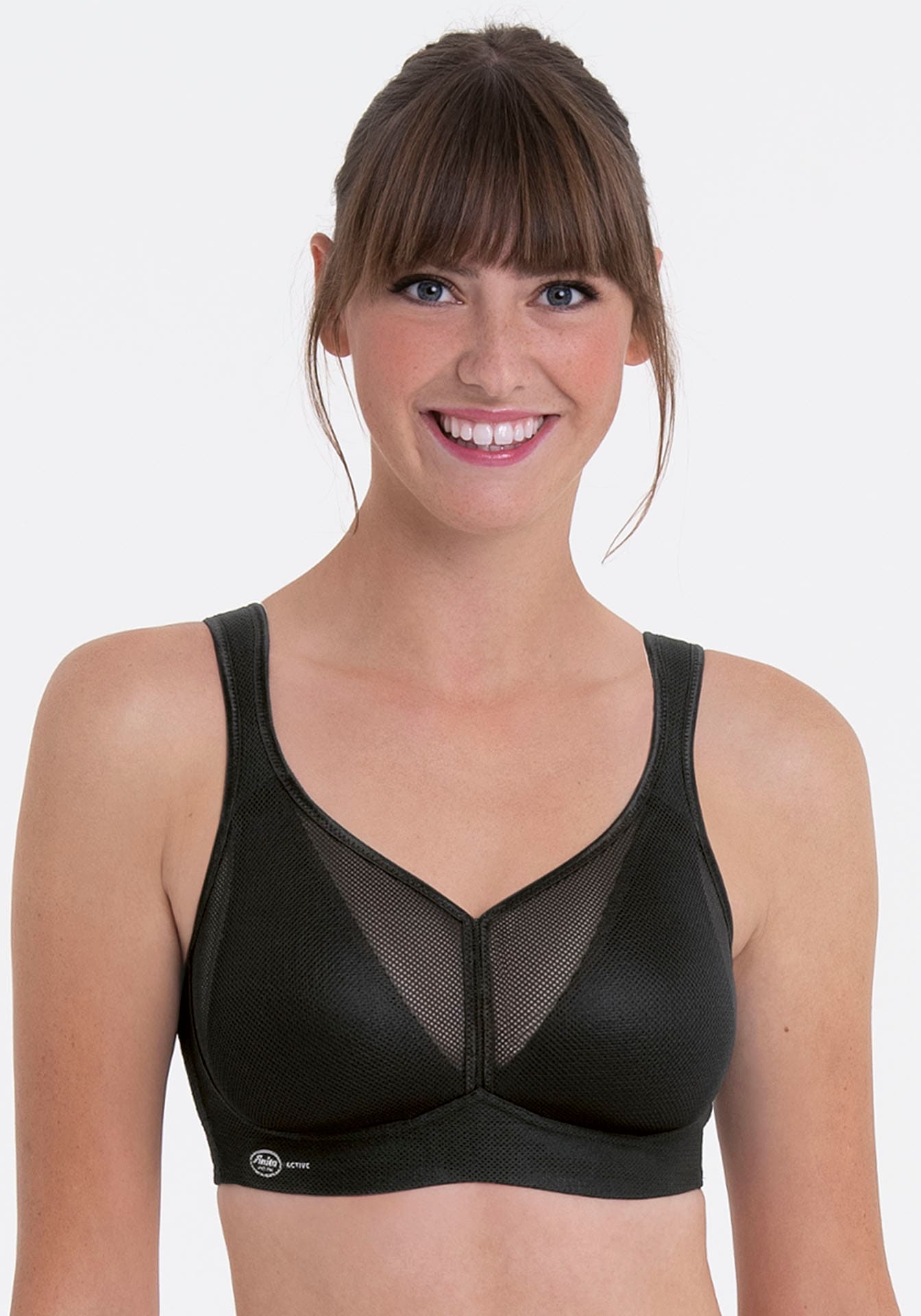 Image of Anita Active Sport-BH "Air Control Deltapad" doppellagige Cups, gepolsterte Träger, mit Print, feminin, weich