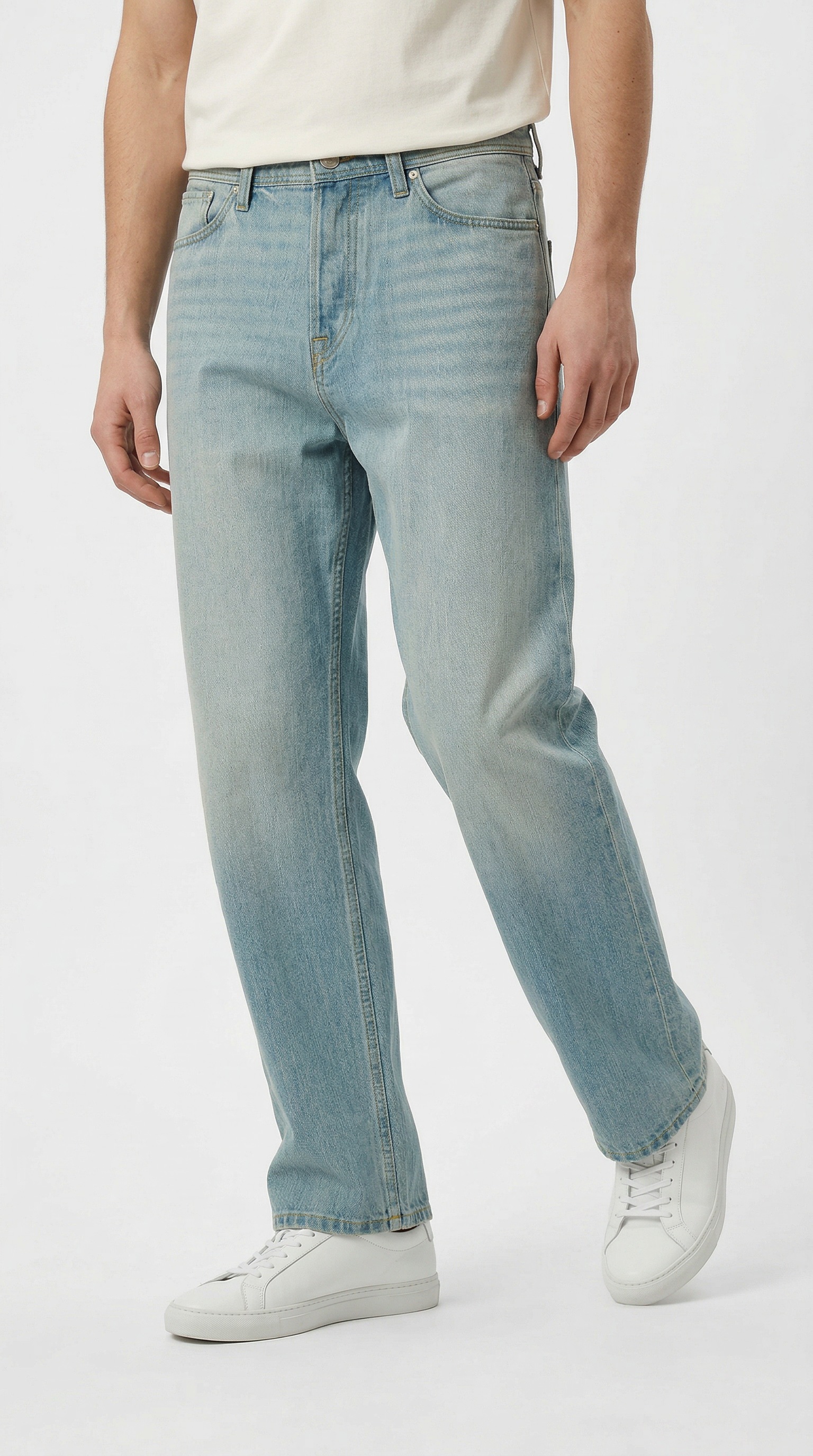 Image of Jack & Jones Relax-fit-Jeans "JJIALEX mit cleanem Look und Taschenvielfalt" Baumwolle, relax fit