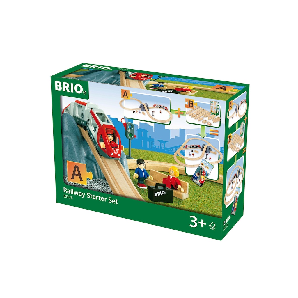BRIO® Spielzeugeisenbahn-Erweiterung »BRIO® WORLD Eisenbahn Starter Set A«, (Set), mit Spielzeugeisenbahn