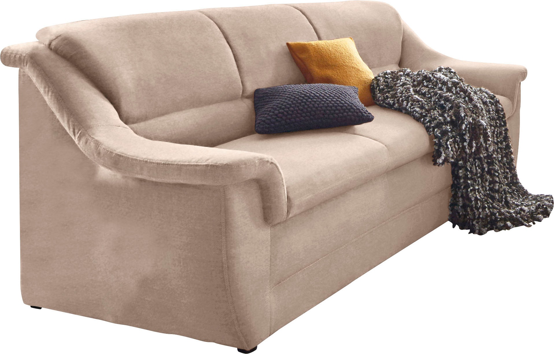 DOMO collection 3-Sitzer "Lale formschönes & komfortables Sofa, zeitlos & elegant, Breite 198cm" optimal für kleinere Räume