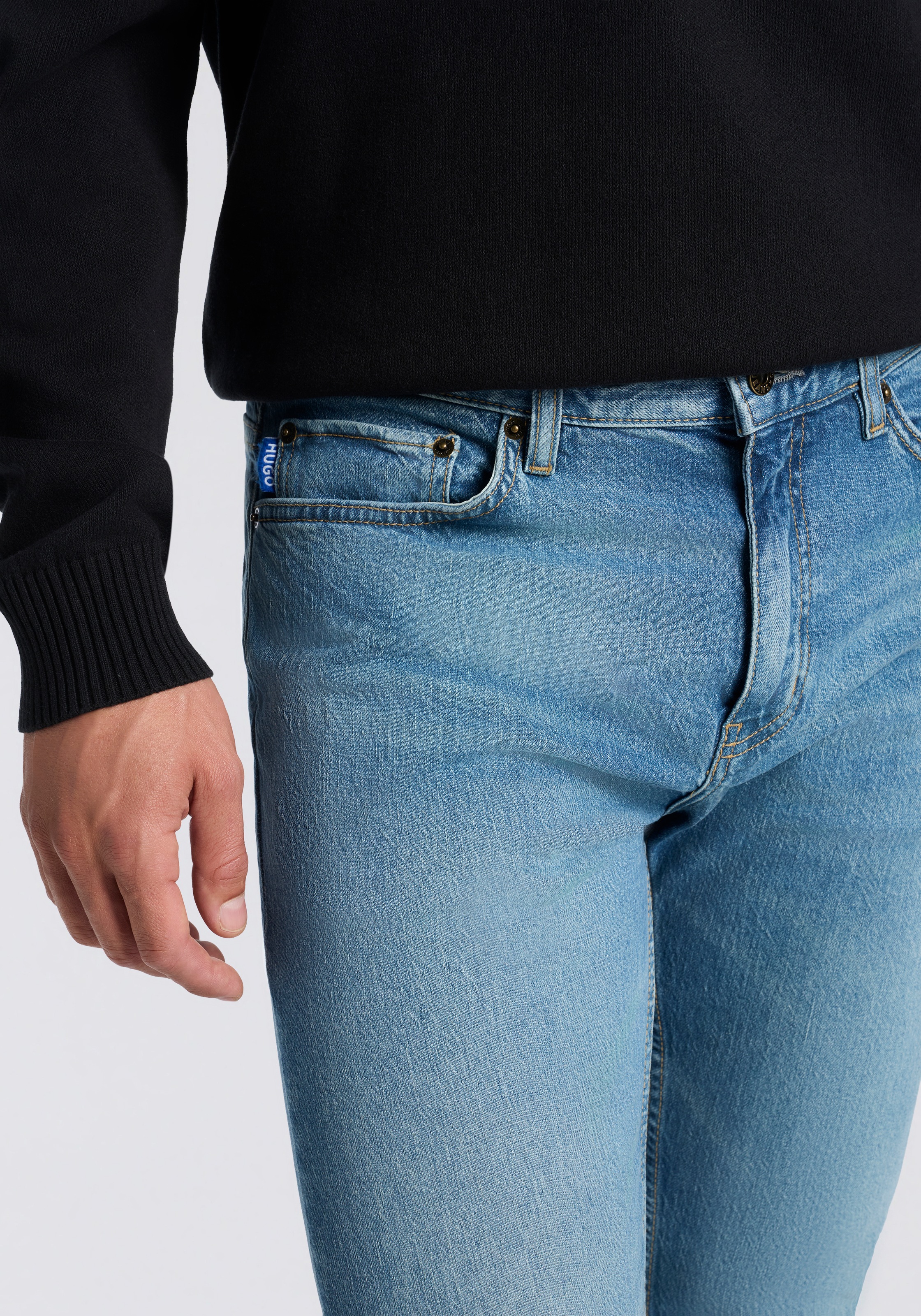 HUGO Blue Jeans slim »Ash« mit Stone-washed-Finish