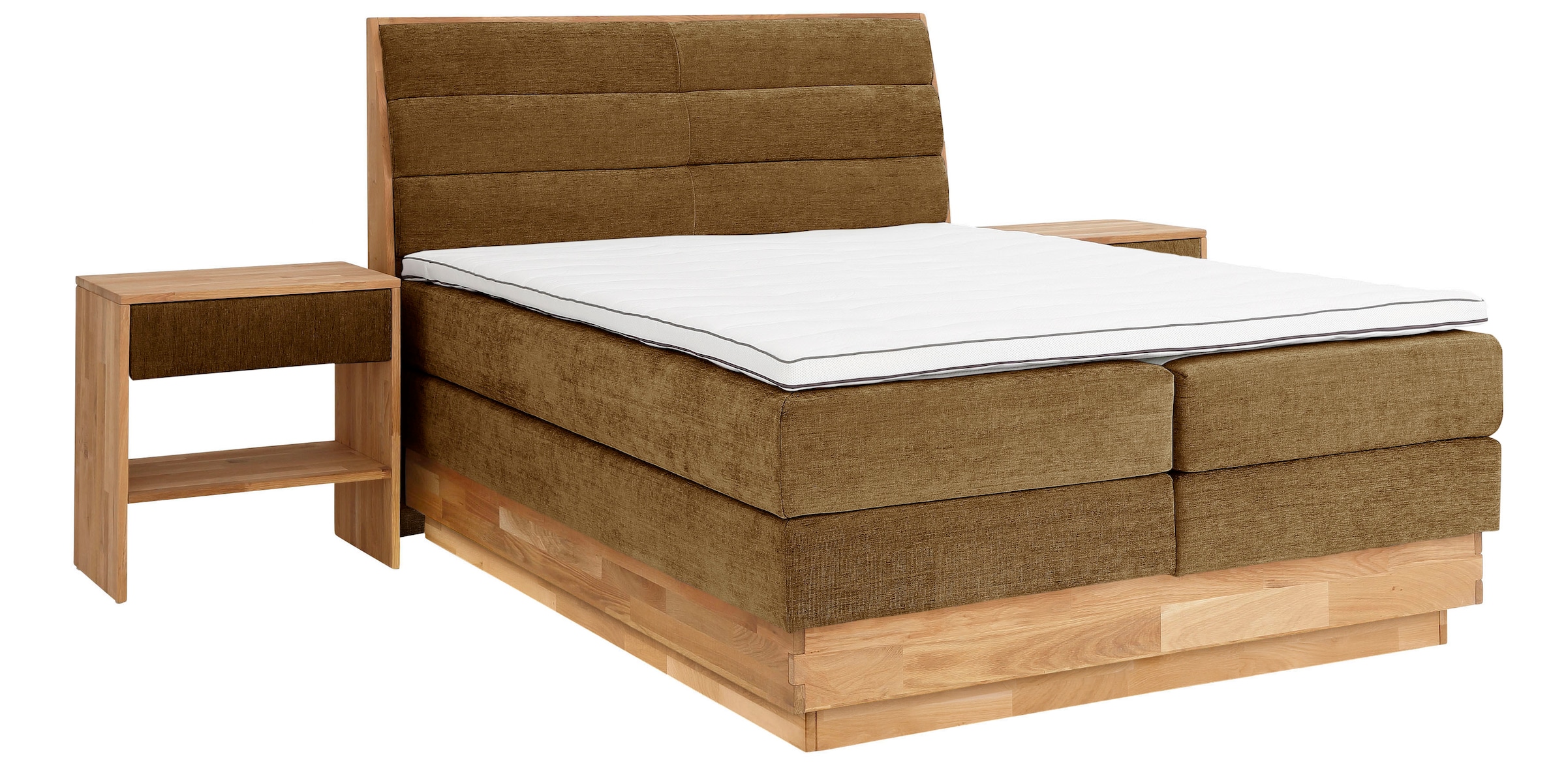 GOODproduct Boxspringbett »Jenna« ohne LED-Beleuchtung, mit zertifizierten, recycelten Bezugsstoffen