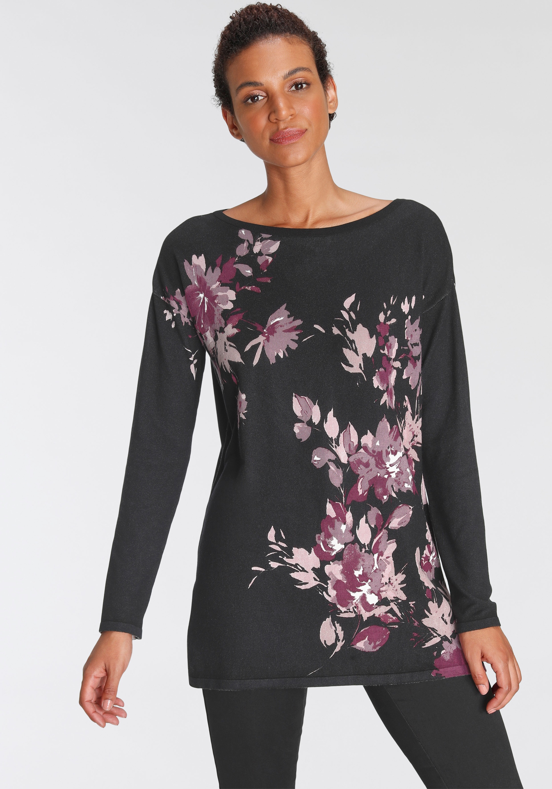 Image of Laura Scott Longpullover, mit floralem Print bei Ackermann Versand Schweiz
