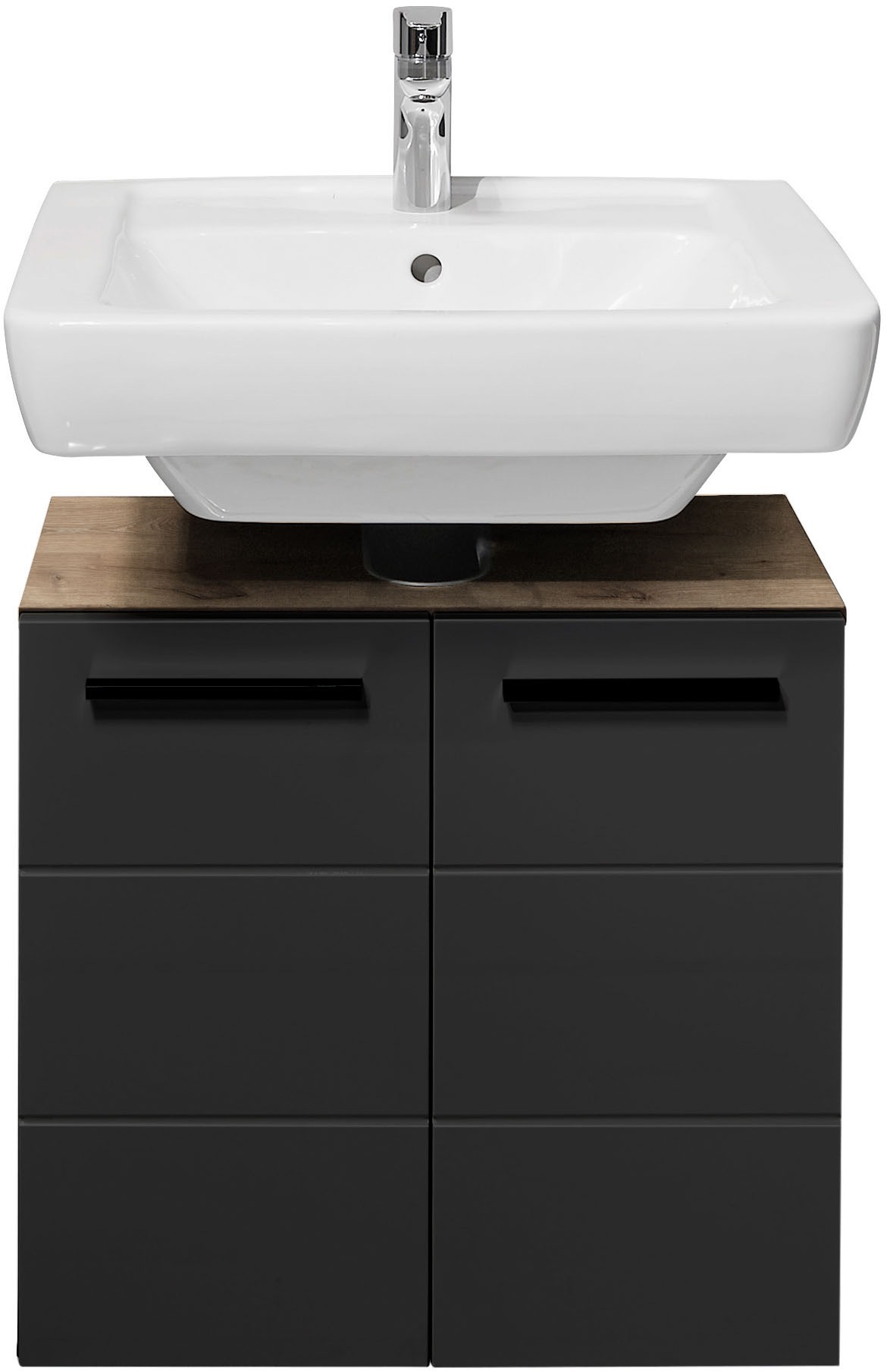 BASIC by Balculina Armoire sous lavabo »Rom BxHxT 60x62x31« 1 cuis tlg. largeur 60cm, poignées en plastique, Made in Europe