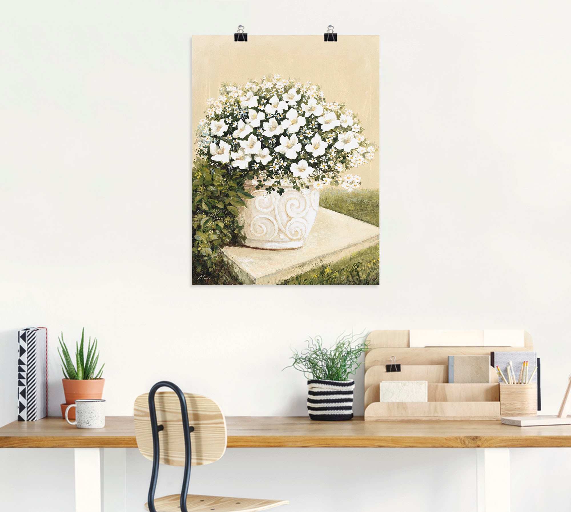 Artland Wandbild »Blumentopf I«, Blumen, (1 St.), als Alubild, Outdoorbild, Leinwandbild, Poster in verschied. Grössen