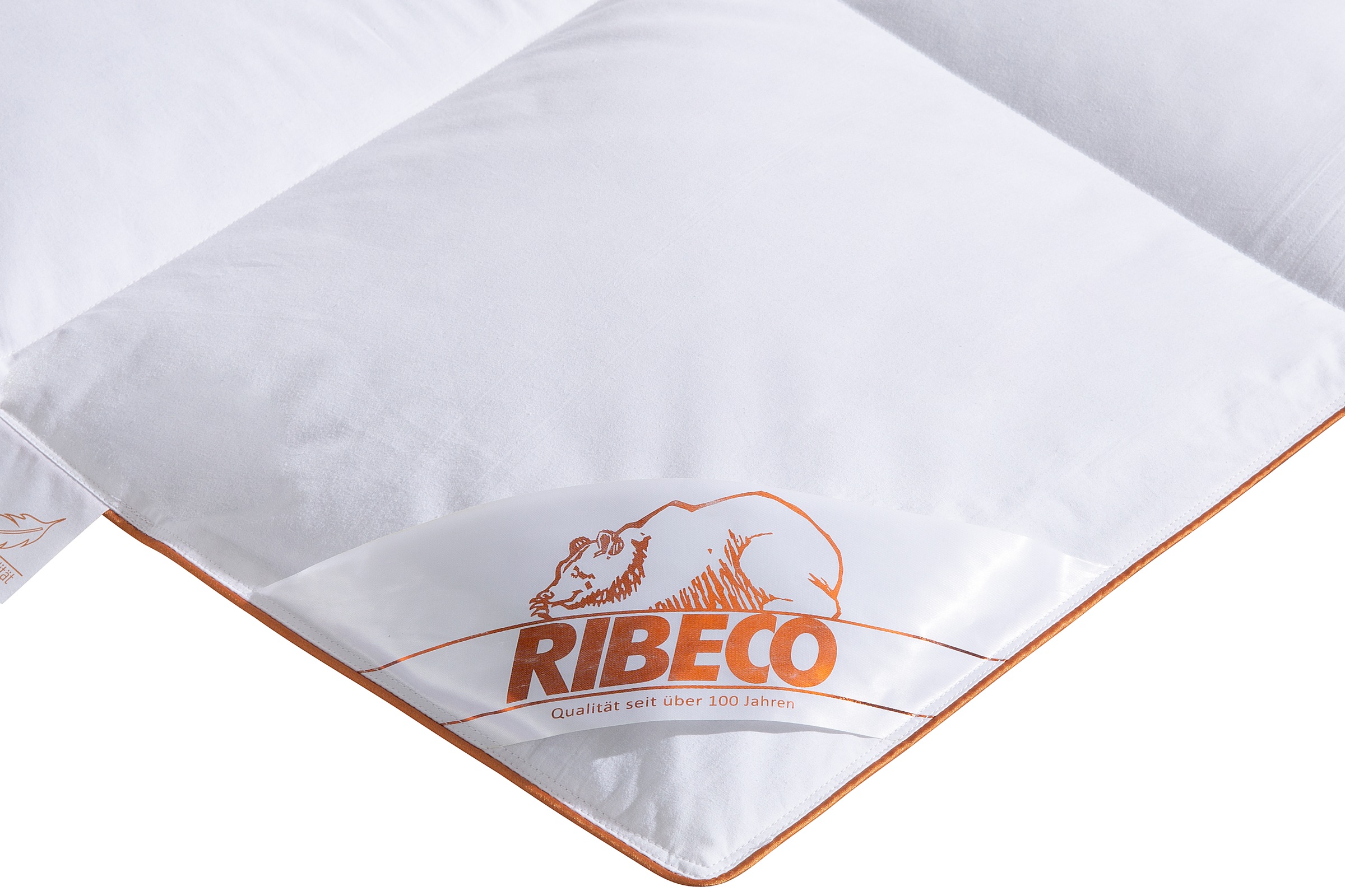 RIBECO Daunenbettdecke »Richard, Bettdecken für Sommer oder Winter, Made in Germany«, normal, Füllung 90% Daune & 10% Federn, Bezug Baumwolle, (1 St.), Bettdecke 135x200 cm, 155x220 cm und weitere Grössen, Decke