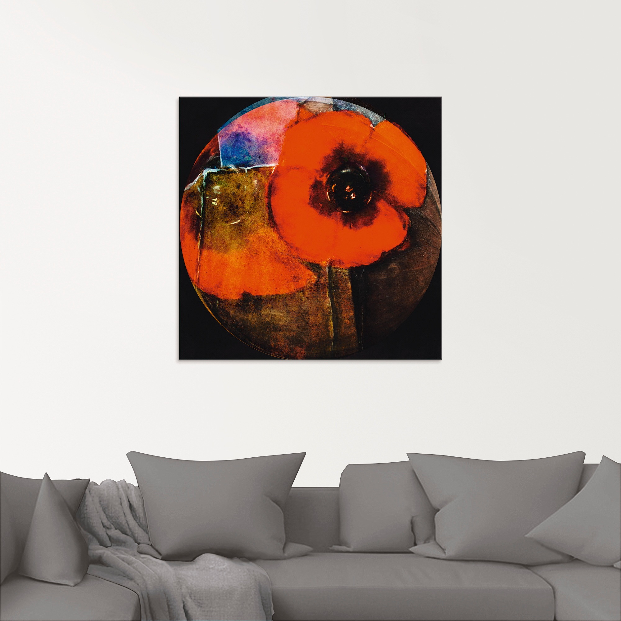 Artland Glasbild »Roter Mohn - abstrakt«, Blumen, (1 St.), in verschiedenen Grössen