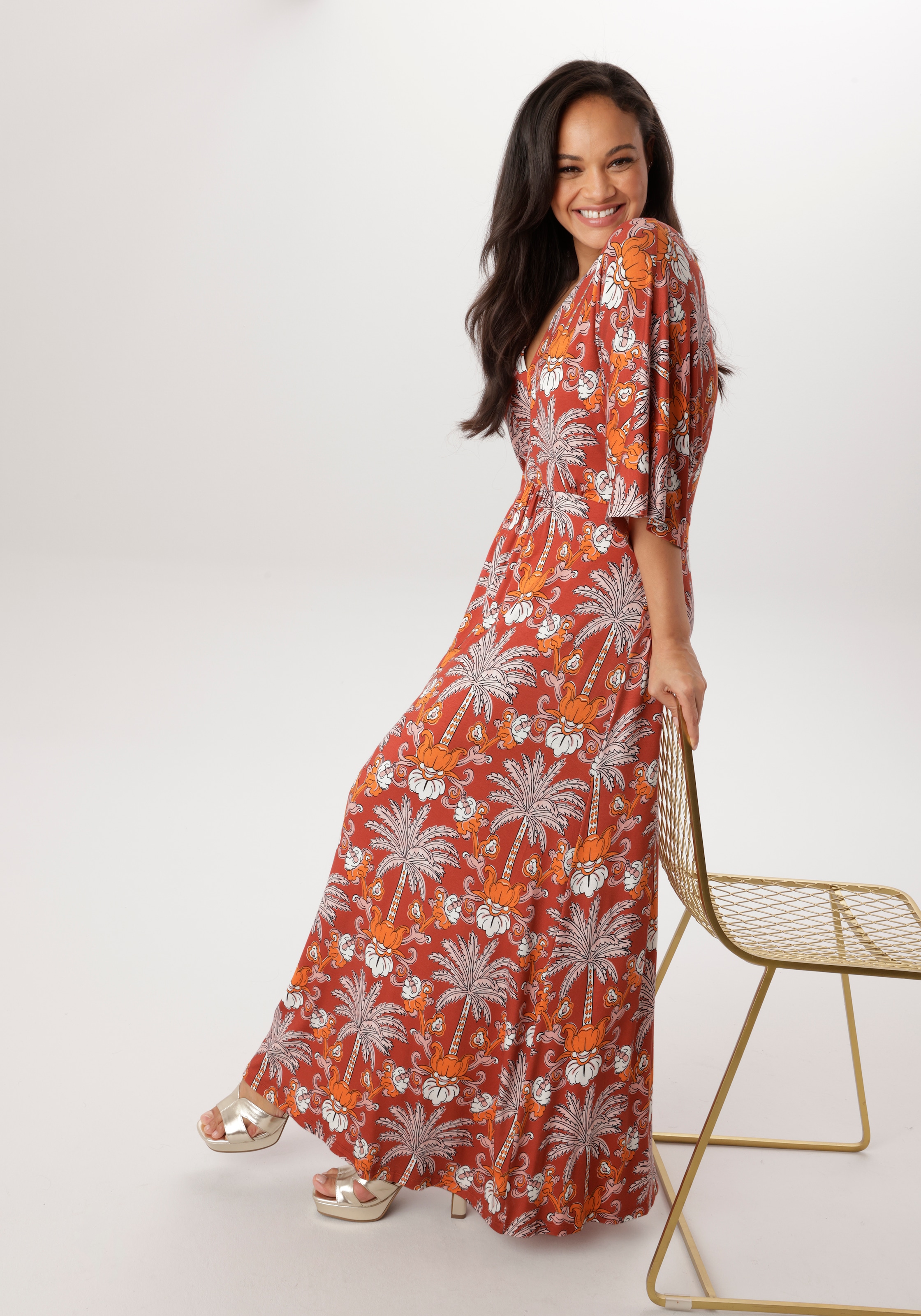 Aniston PLUS Robe en jersey in trendy Maxilänge - NEUE KOLLEKTION