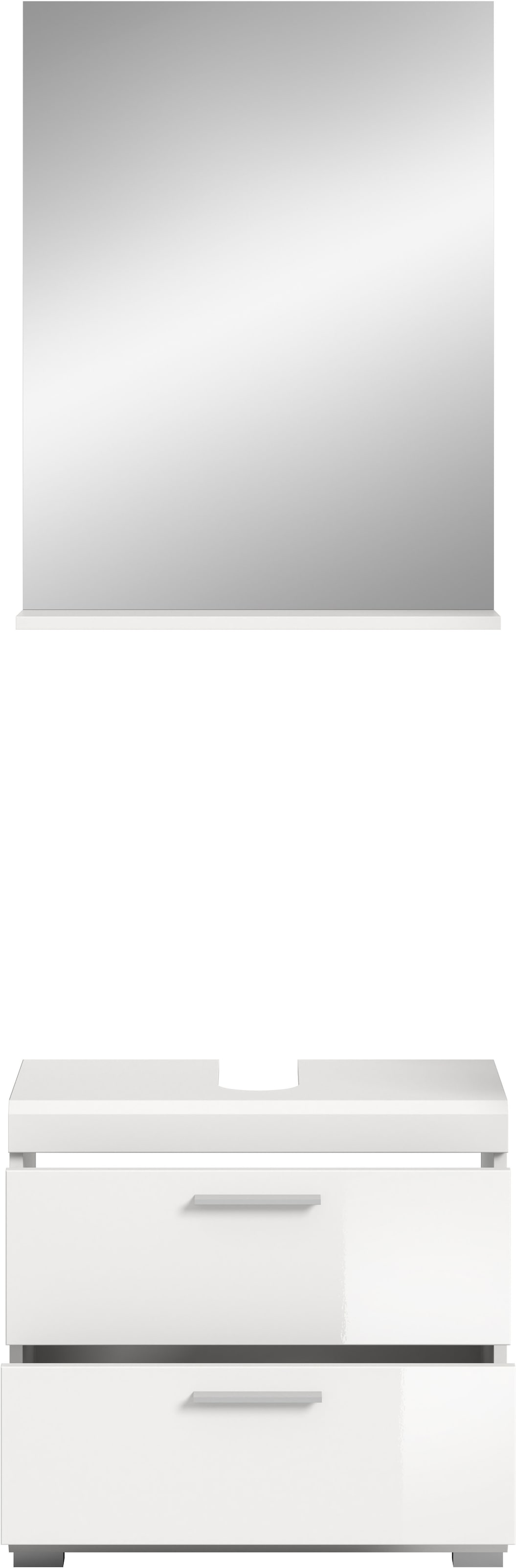 welltime Badmöbel-Set »Siena, 2 teilig, bestehend aus: Waschbeckenunterschrank, Spiegel« Set, TOPSELLER!, 2 Stk. tlg.