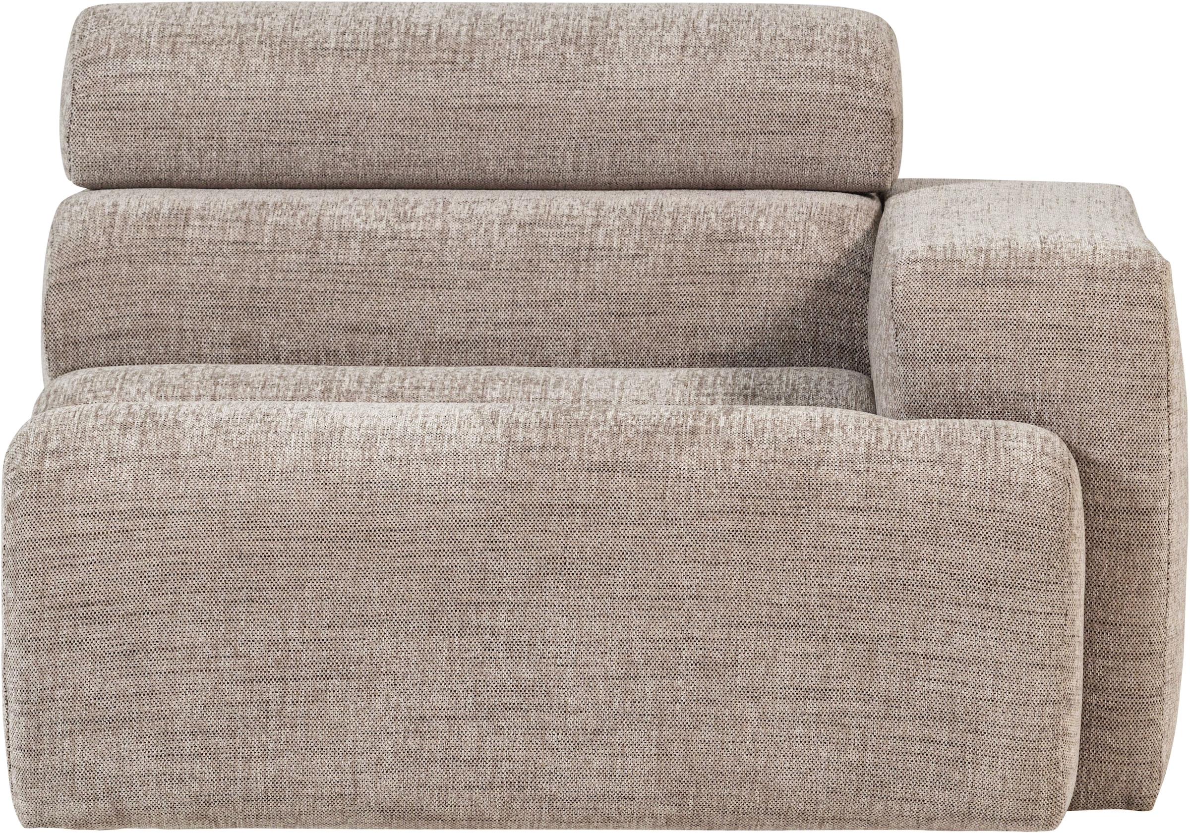 Image of WOOOD Sessel "Novi mit Bezug und verstellbarer Nackenstütze B 109 x T 113 x H 86 cm" Tragkraft 120 kg, Vasa-Melange, Kliksystem für Elementen-Kombination