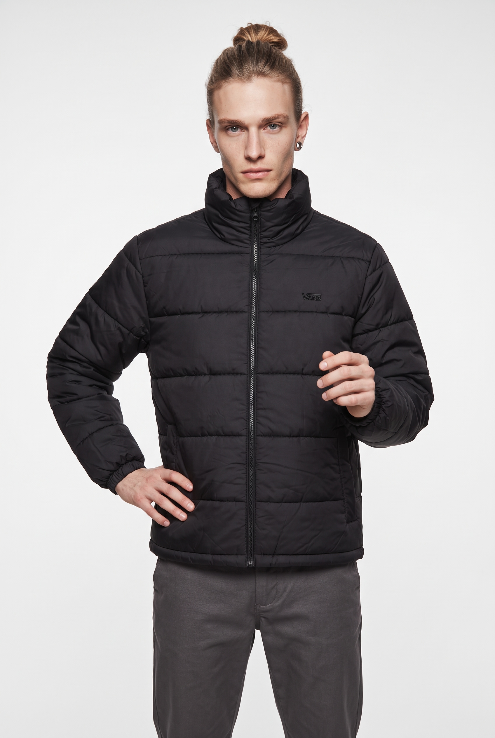 Image of Vans Steppjacke "HILLGATE NO HOOD PUFFER" ohne Kapuze ohne Kapuze, für Erwachsene, aus Polyester