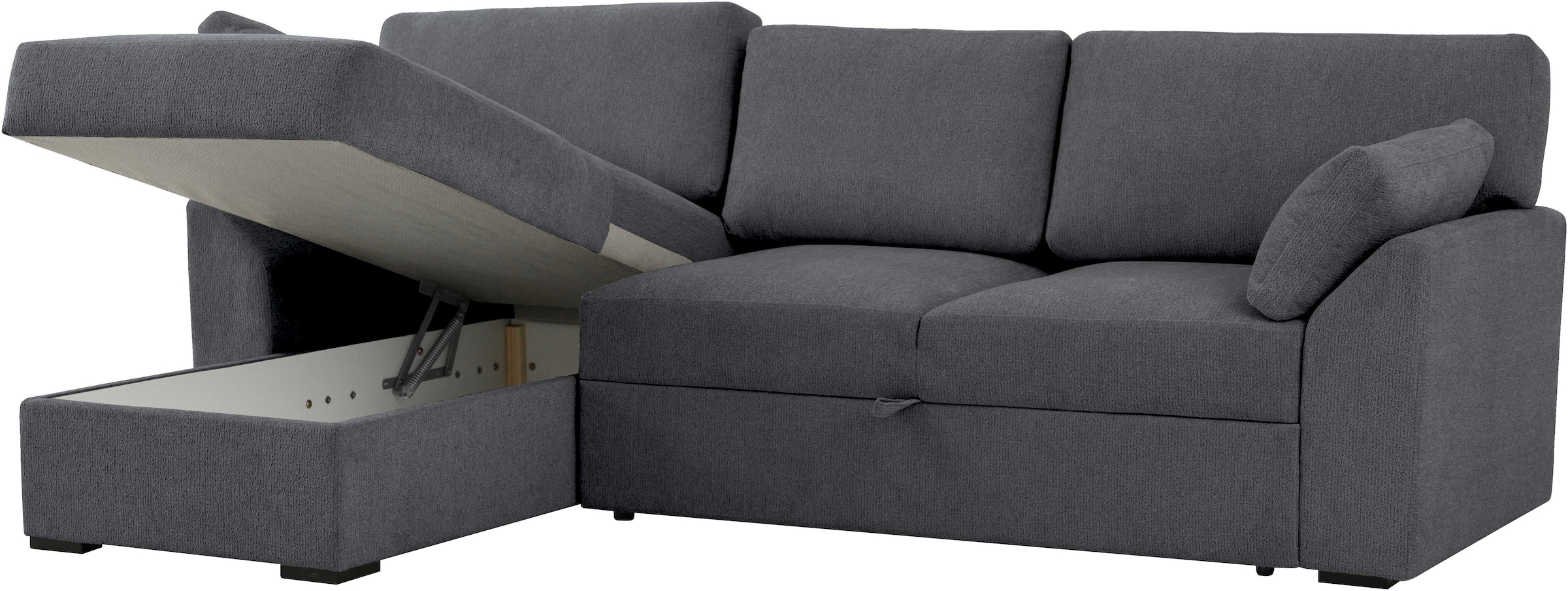 Home affaire Ecksofa »Citry«, Breite 246 cm, Chenille, Bettfunktion, Bettkasten, L-Form